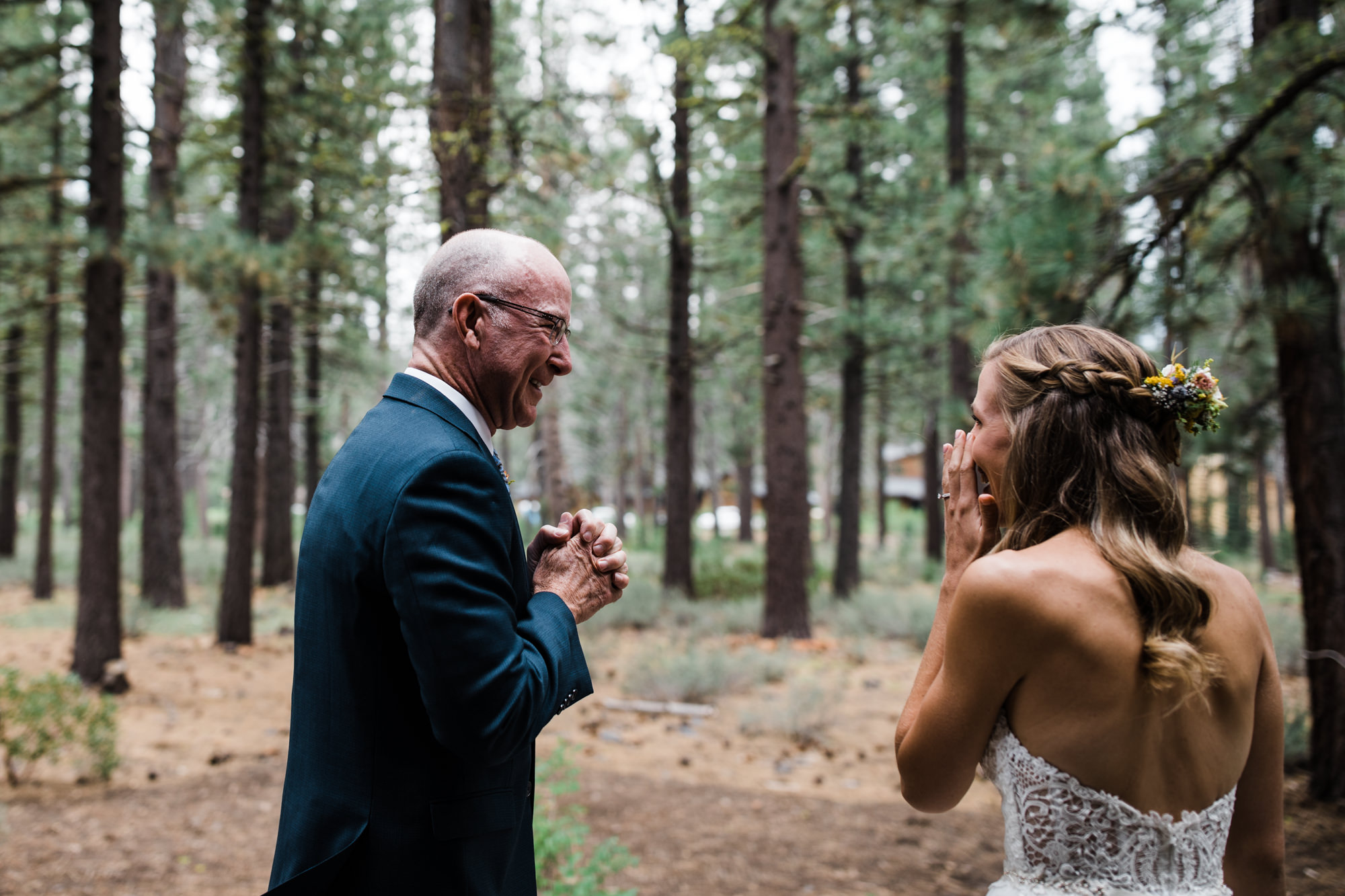 megan + zach's adventurous woodland wedding in truckee, california | romantic rainy wedding day inspiration | lake tahoe wedding photographer | www.thehearnes.com