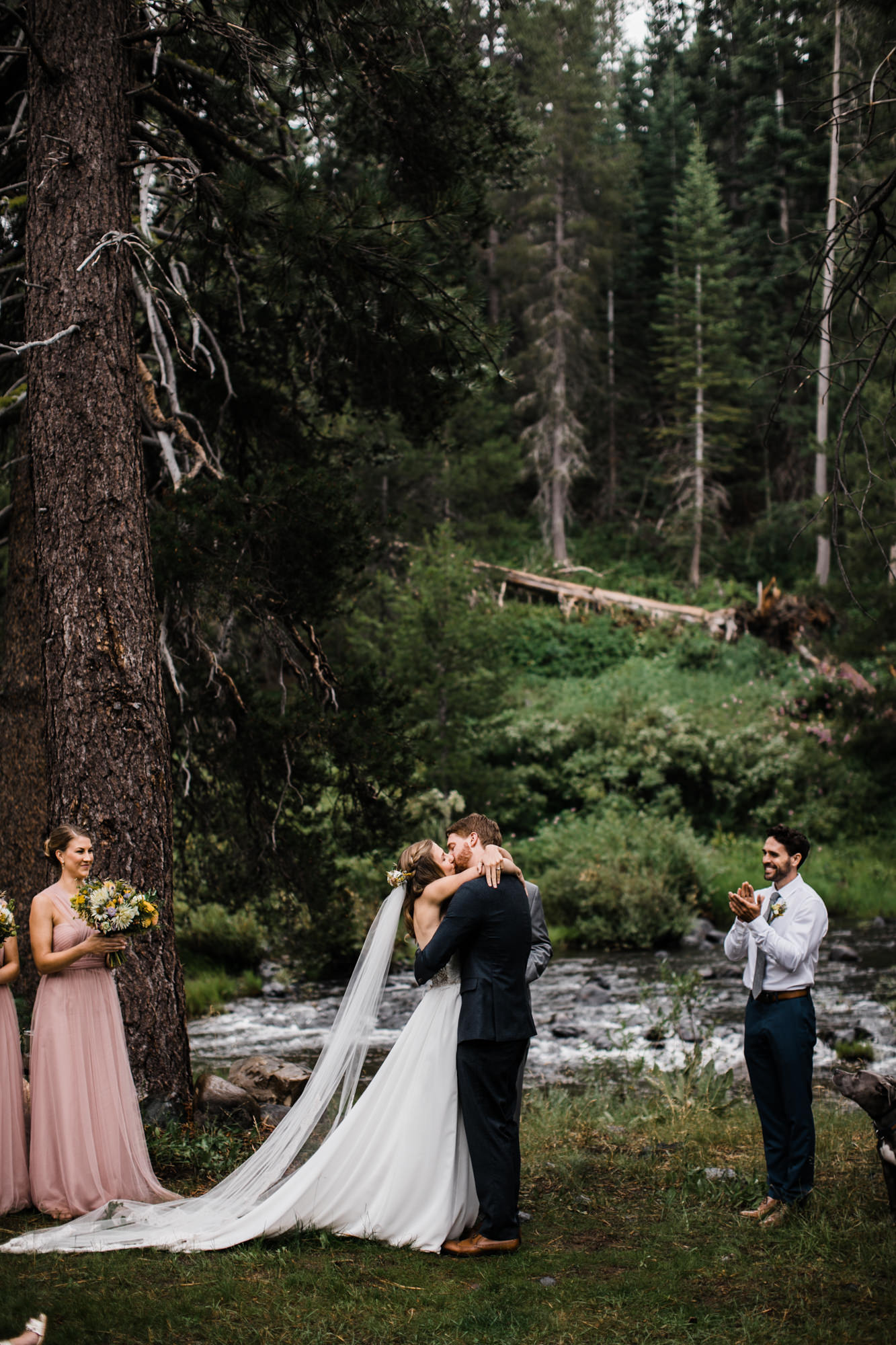 megan + zach's adventurous woodland wedding in truckee, california | romantic rainy wedding day inspiration | lake tahoe wedding photographer | www.thehearnes.com