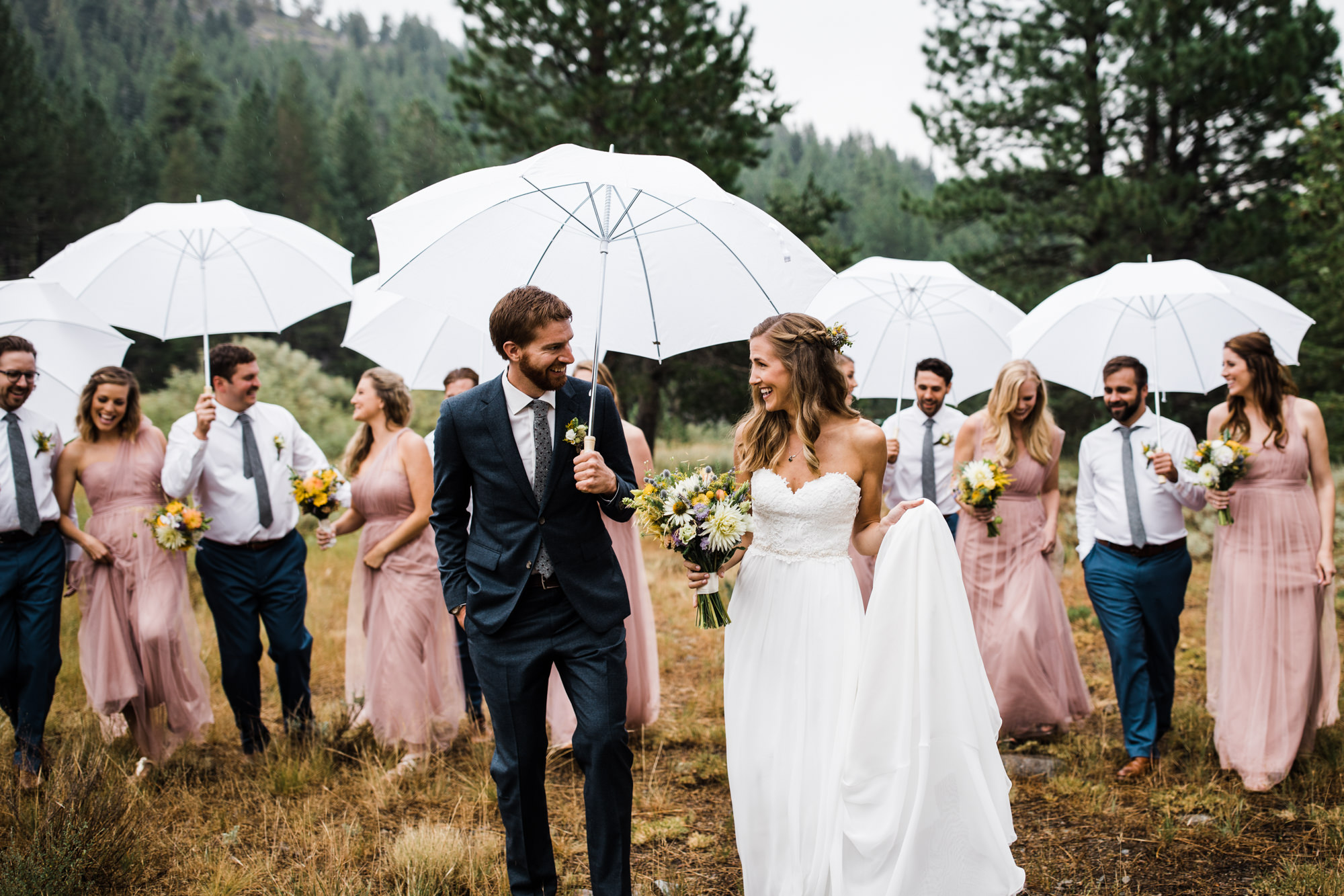 megan + zach's adventurous woodland wedding in truckee, california | romantic rainy wedding day inspiration | lake tahoe wedding photographer | www.thehearnes.com