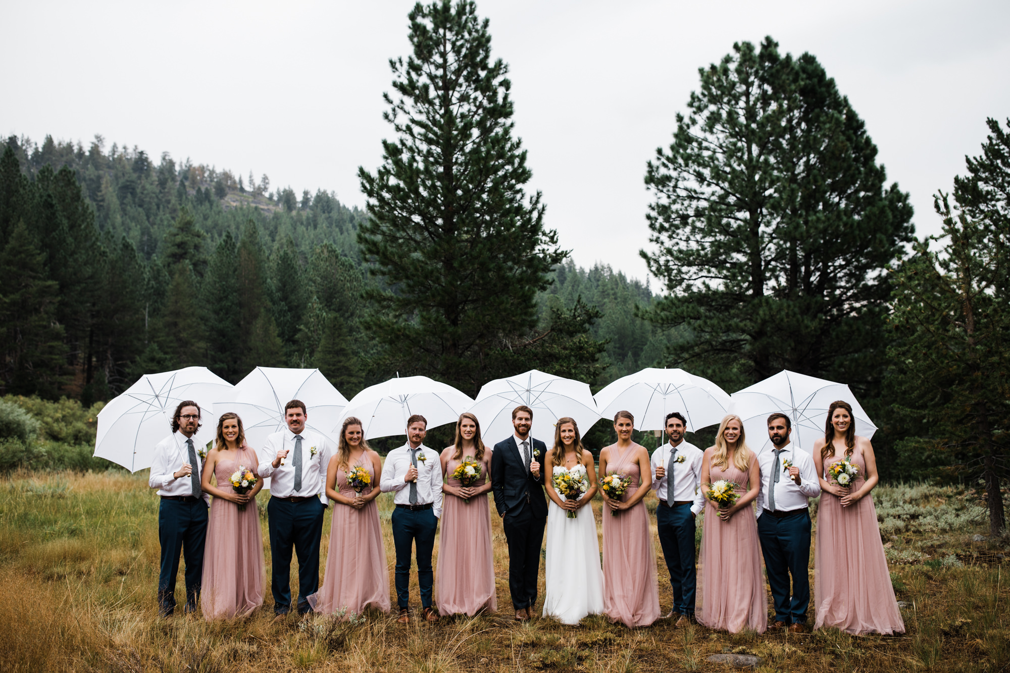 megan + zach's adventurous woodland wedding in truckee, california | romantic rainy wedding day inspiration | lake tahoe wedding photographer | www.thehearnes.com