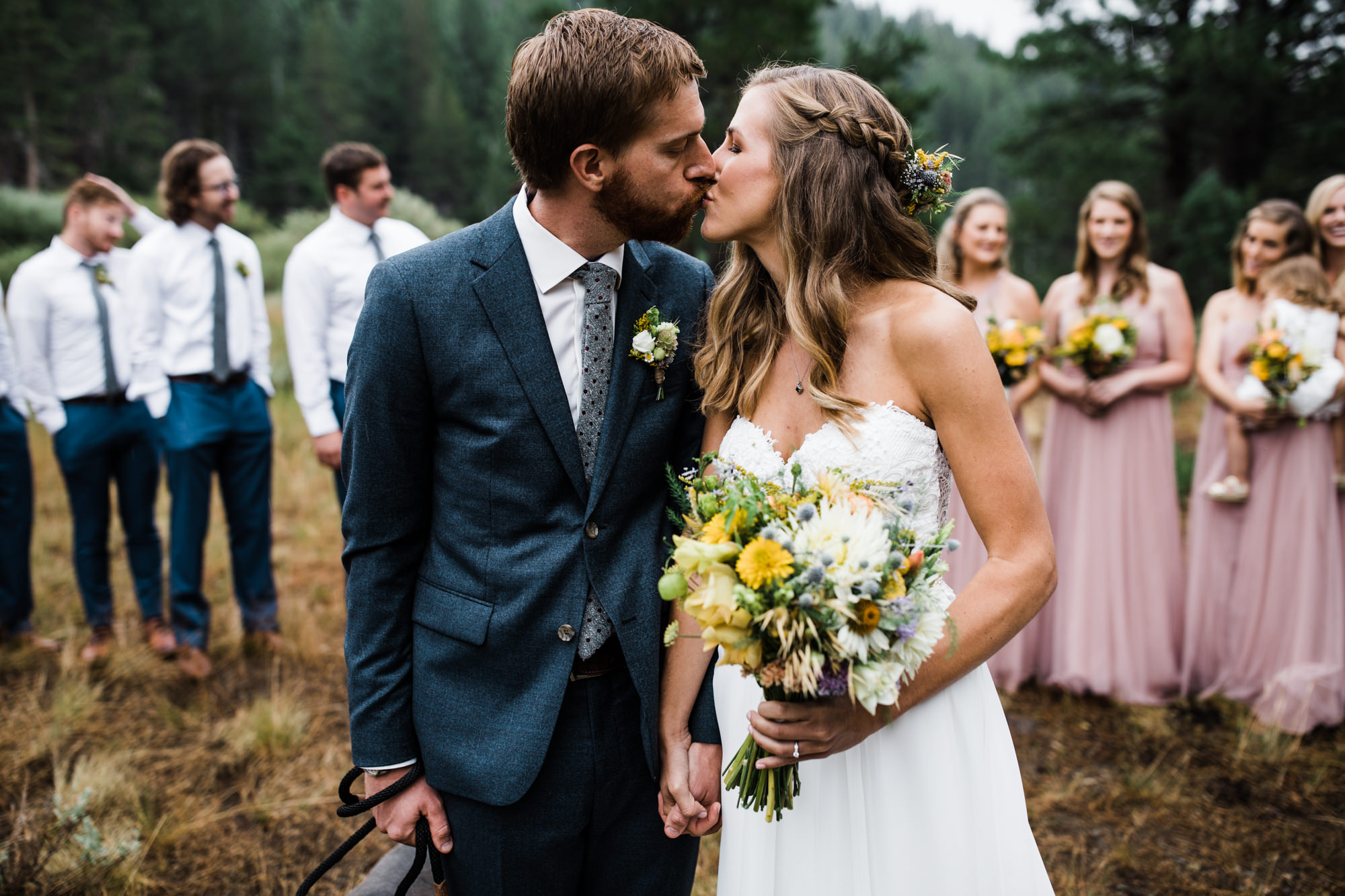 megan + zach's adventurous woodland wedding in truckee, california | romantic rainy wedding day inspiration | lake tahoe wedding photographer | www.thehearnes.com