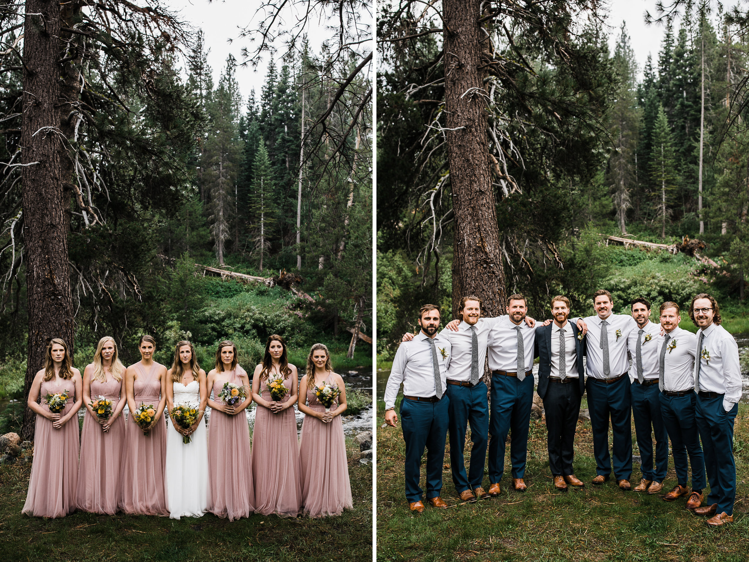 megan + zach's adventurous woodland wedding in truckee, california | romantic rainy wedding day inspiration | lake tahoe wedding photographer | www.thehearnes.com