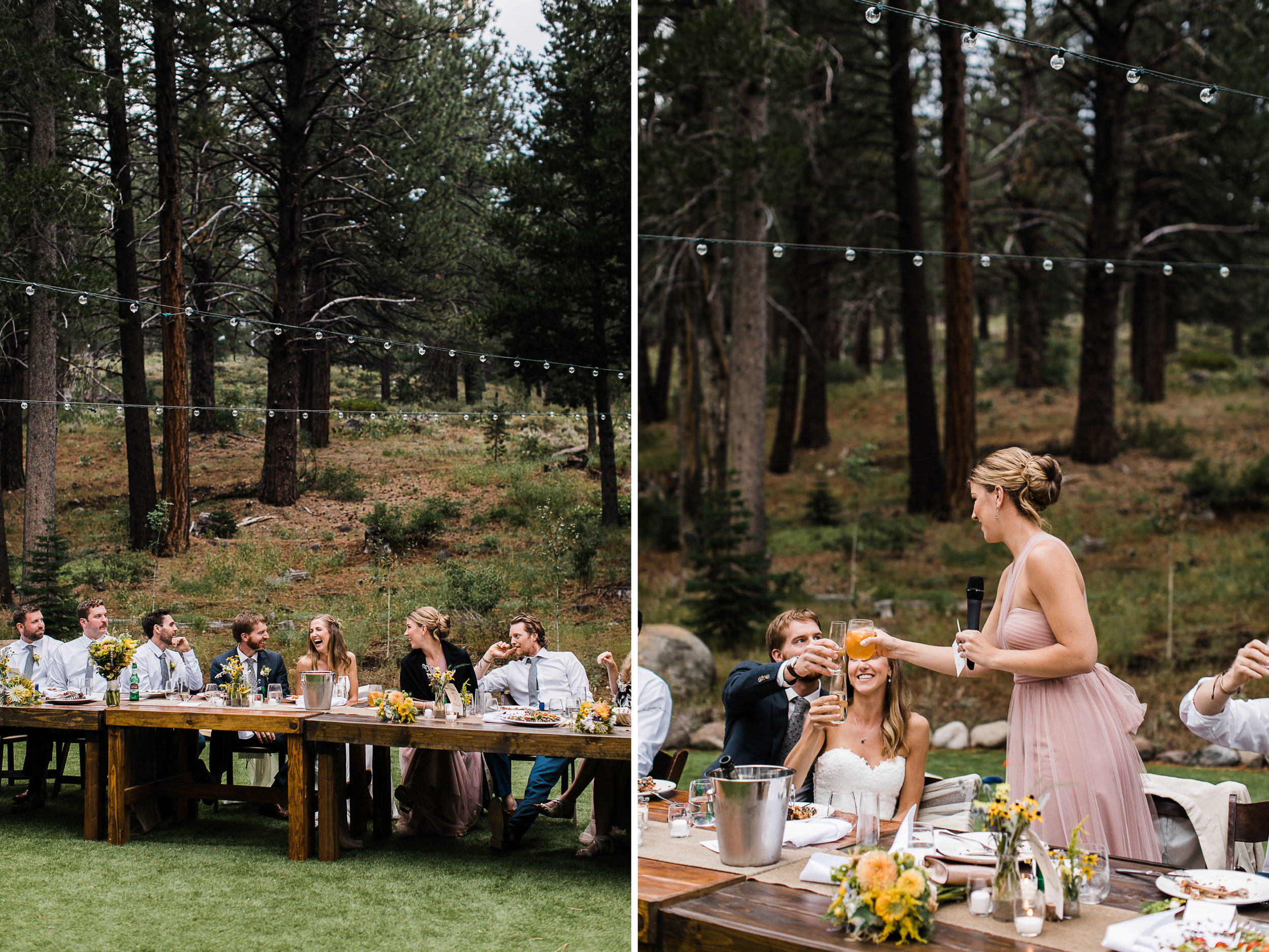 megan + zach's adventurous woodland wedding in truckee, california | romantic rainy wedding day inspiration | lake tahoe wedding photographer | www.thehearnes.com