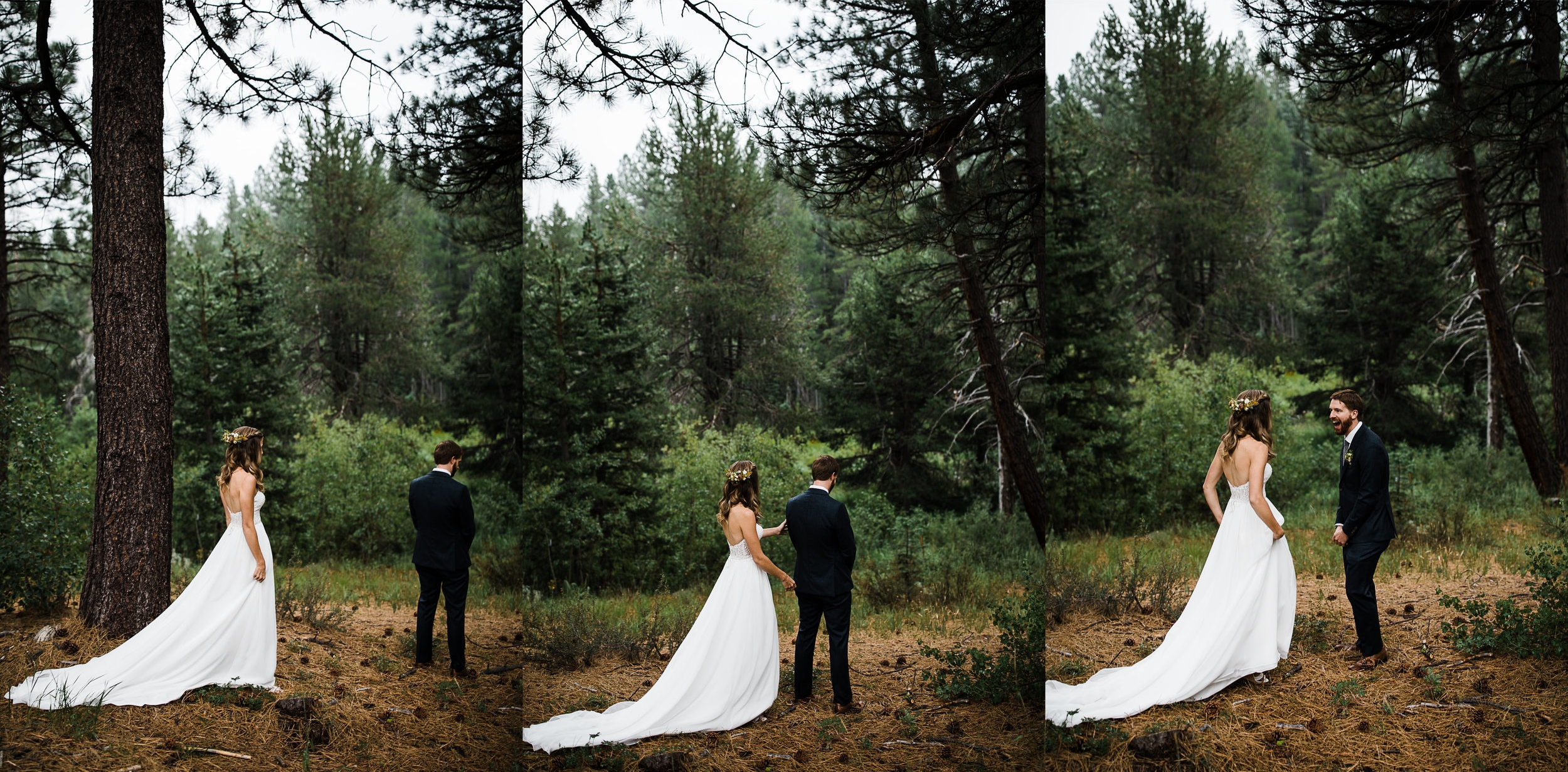 megan + zach's adventurous woodland wedding in truckee, california | romantic rainy wedding day inspiration | lake tahoe wedding photographer | www.thehearnes.com