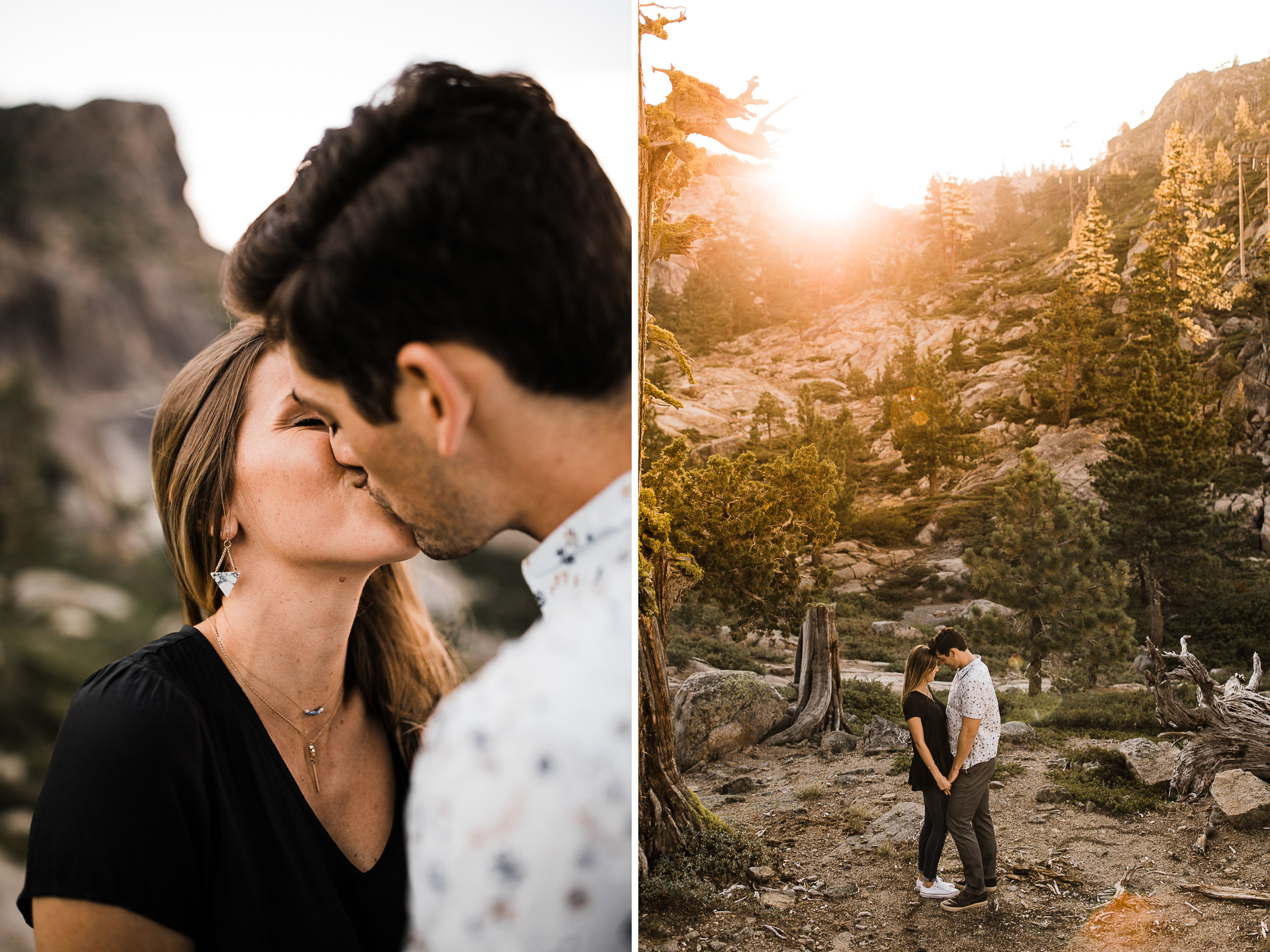 morgan+ christian's adventurous mountain engagement session | donner pass + donner lake | truckee, california wedding photographer | the hearnes adventure photography | www.thehearnes.com