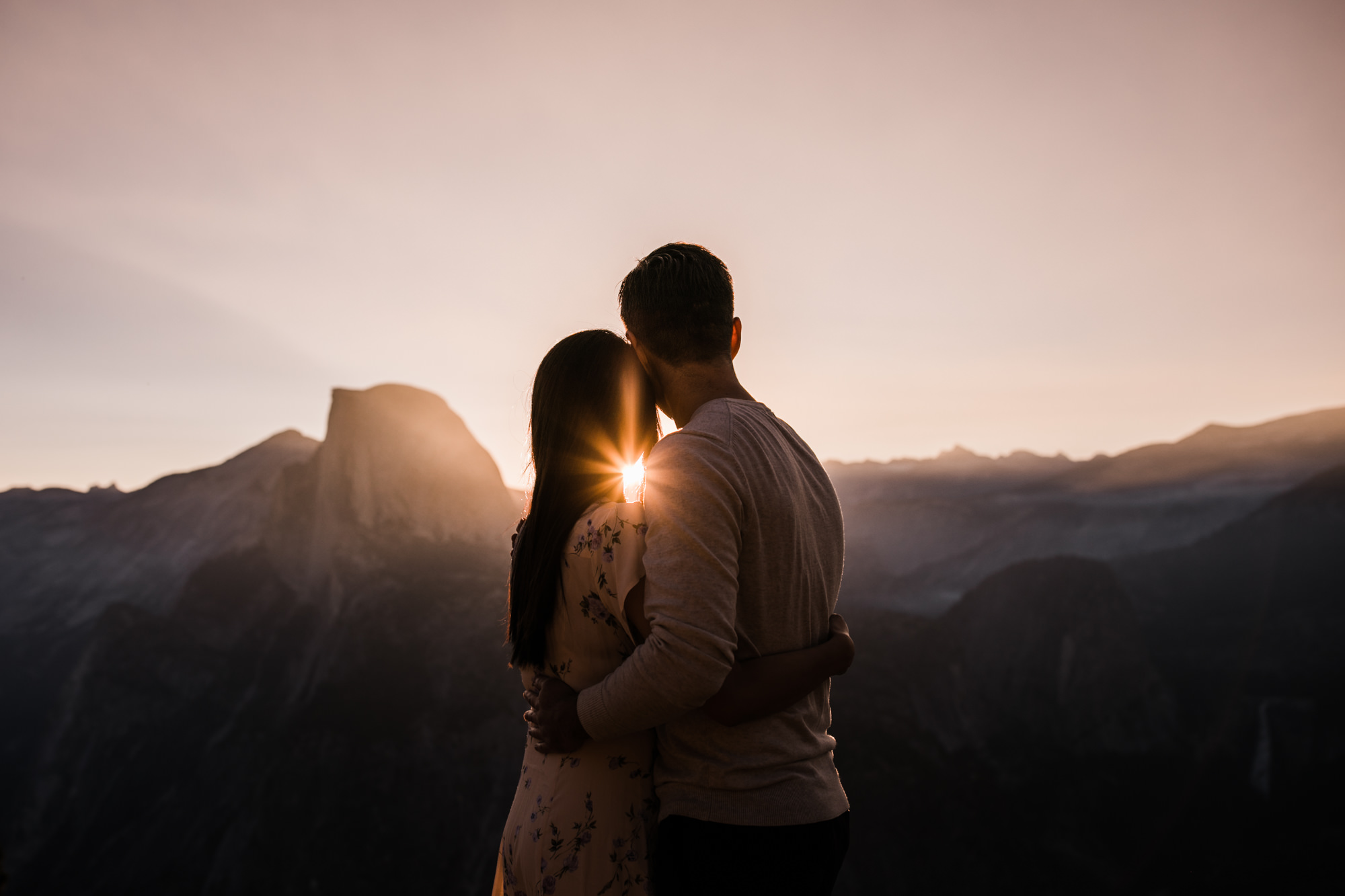 janet + paul's adventurous engagement session | glacier point, yosemite national park | destination elopement photographer | the hearnes adventure photography | www.thehearnes.com