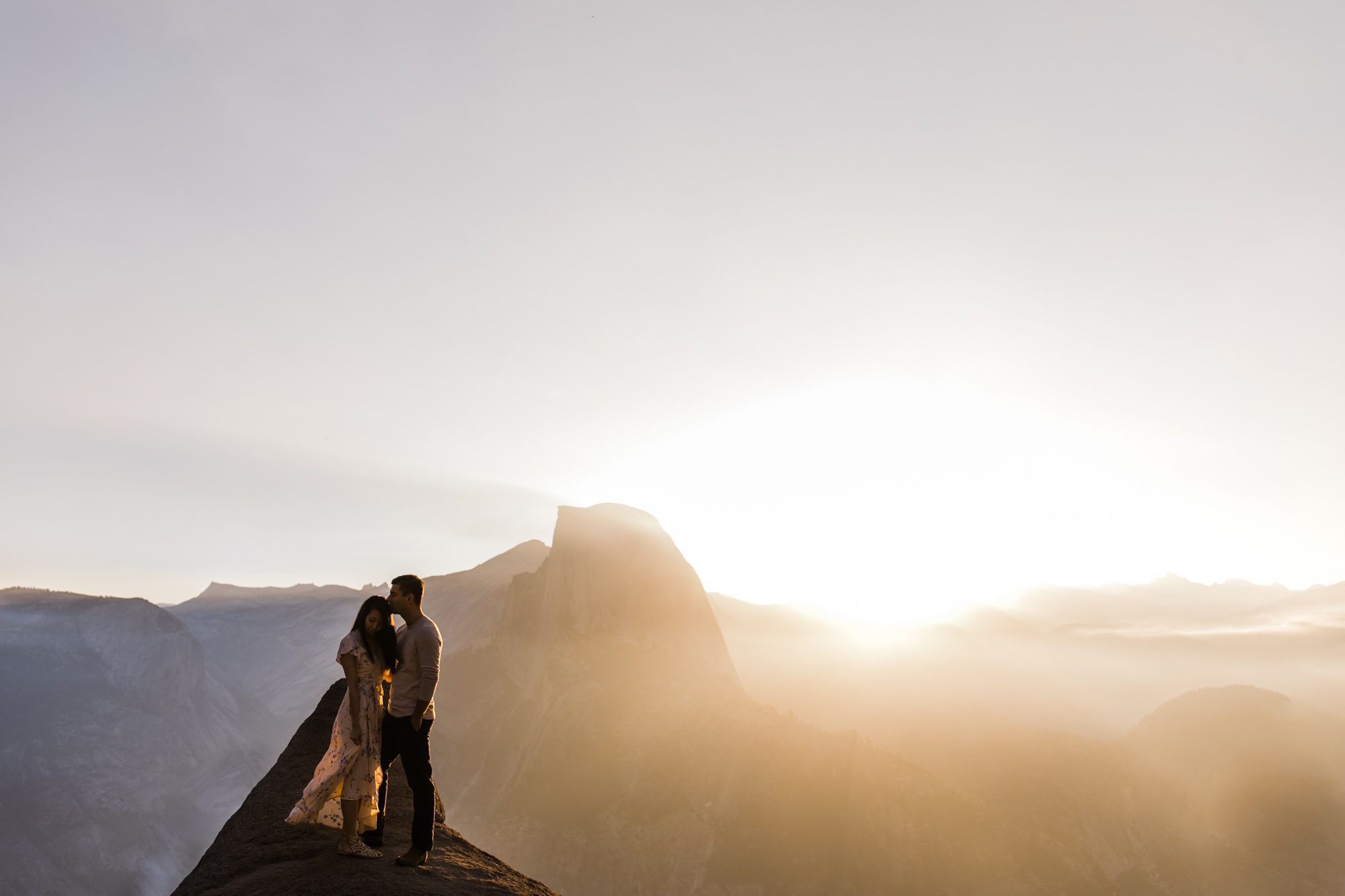 janet + paul's adventurous engagement session | glacier point, yosemite national park | destination elopement photographer | the hearnes adventure photography | www.thehearnes.com