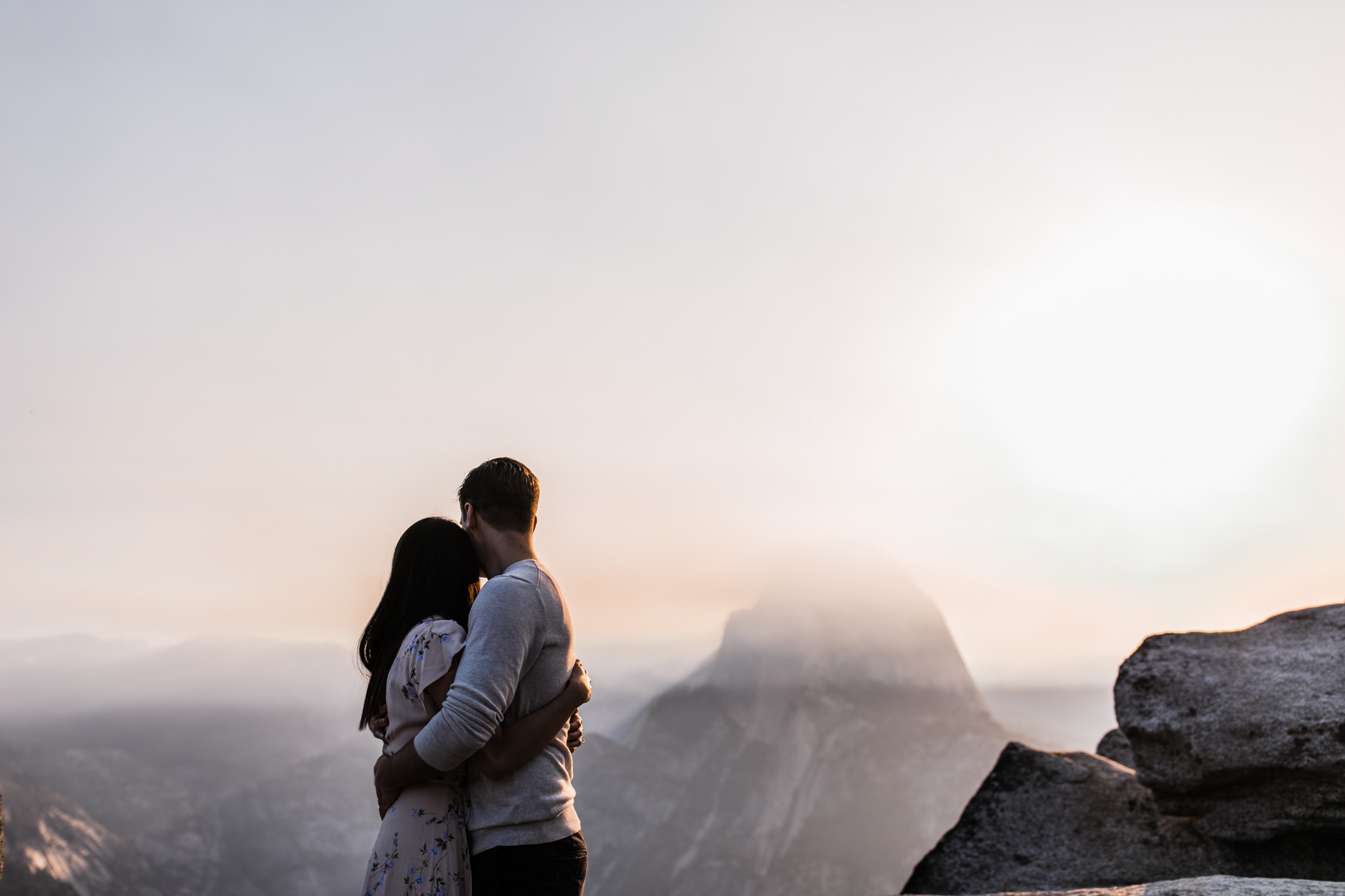 janet + paul's adventurous engagement session | glacier point, yosemite national park | destination elopement photographer | the hearnes adventure photography | www.thehearnes.com