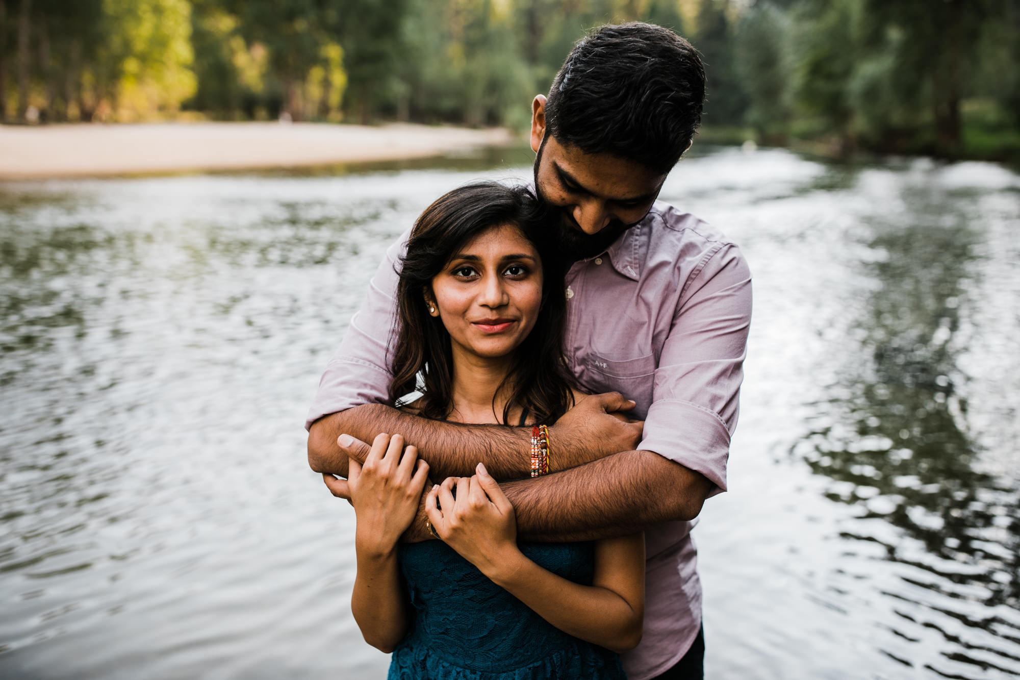 dreema + jay's adventurous engagement session + surprise proposal | yosemite valley + glacier point, yosemite national park | destination elopement photographer | www.thehearnes.com