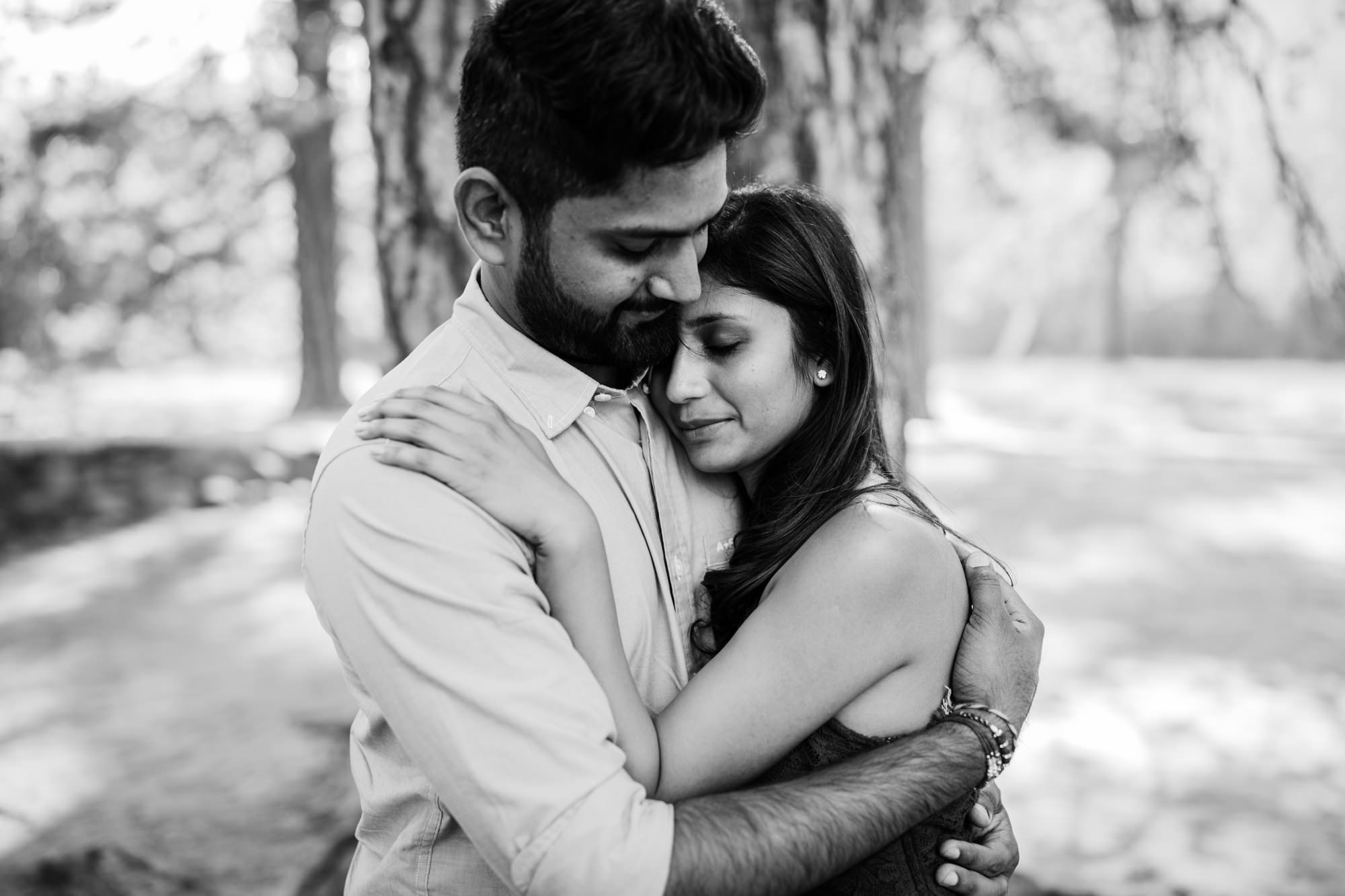 dreema + jay's adventurous engagement session + surprise proposal | yosemite valley + glacier point, yosemite national park | destination elopement photographer | www.thehearnes.com
