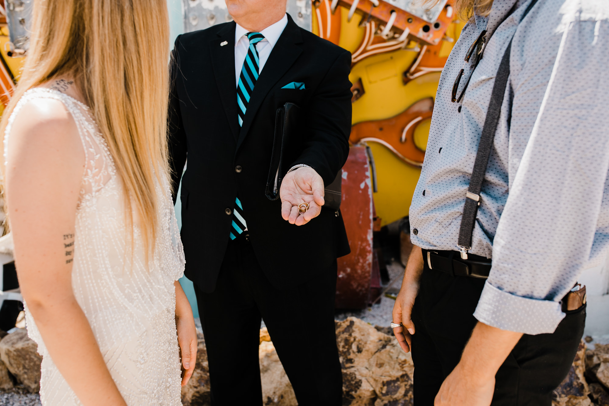 megan + zach's las vegas elopement at the neon museum | sunset wedding portraits at zion national park | utah adventure wedding photographer | the hearnes adventure photography | www.thehearnes.com