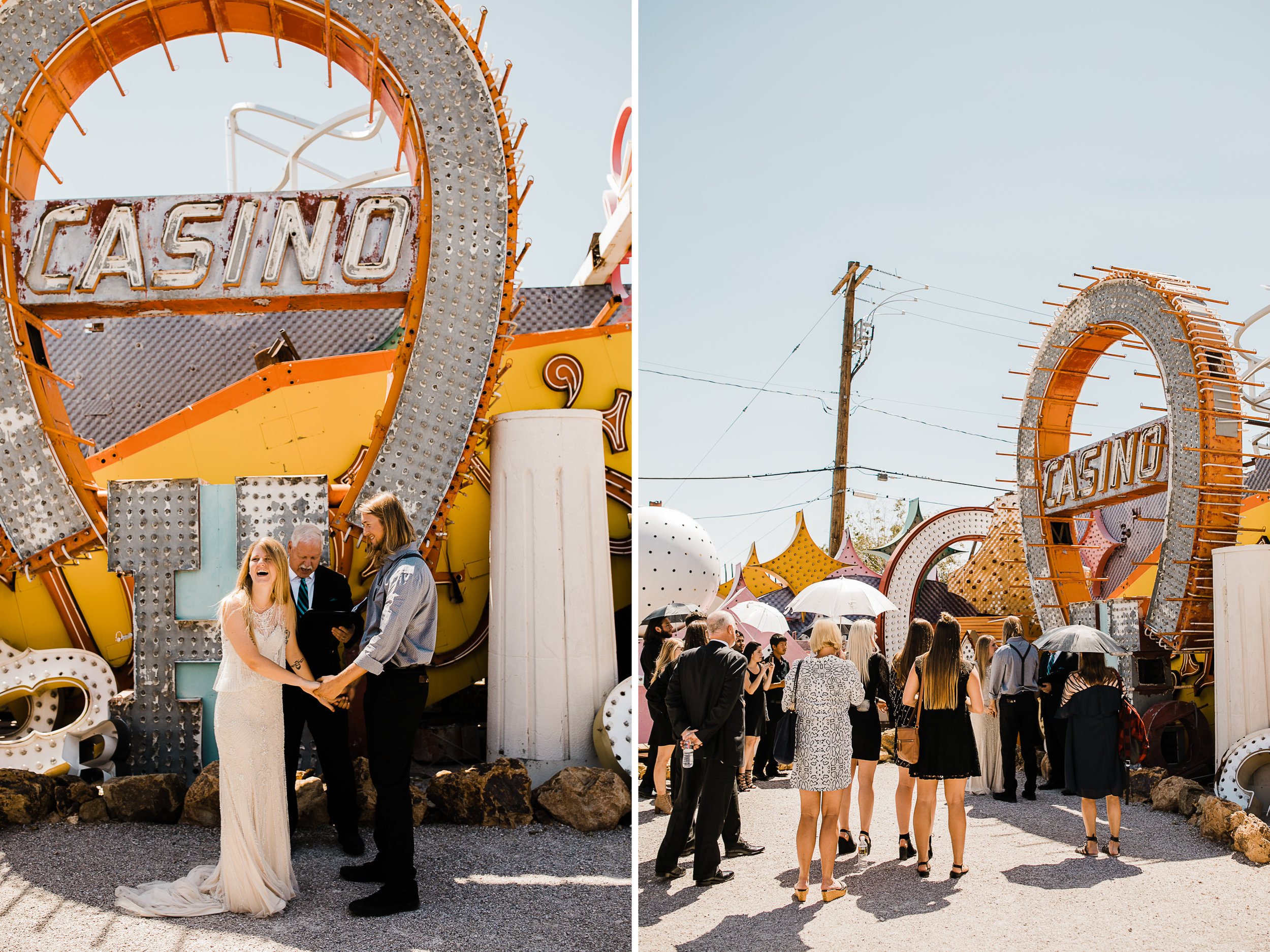 megan + zach's las vegas elopement at the neon museum | sunset wedding portraits at zion national park | utah adventure wedding photographer | the hearnes adventure photography | www.thehearnes.com