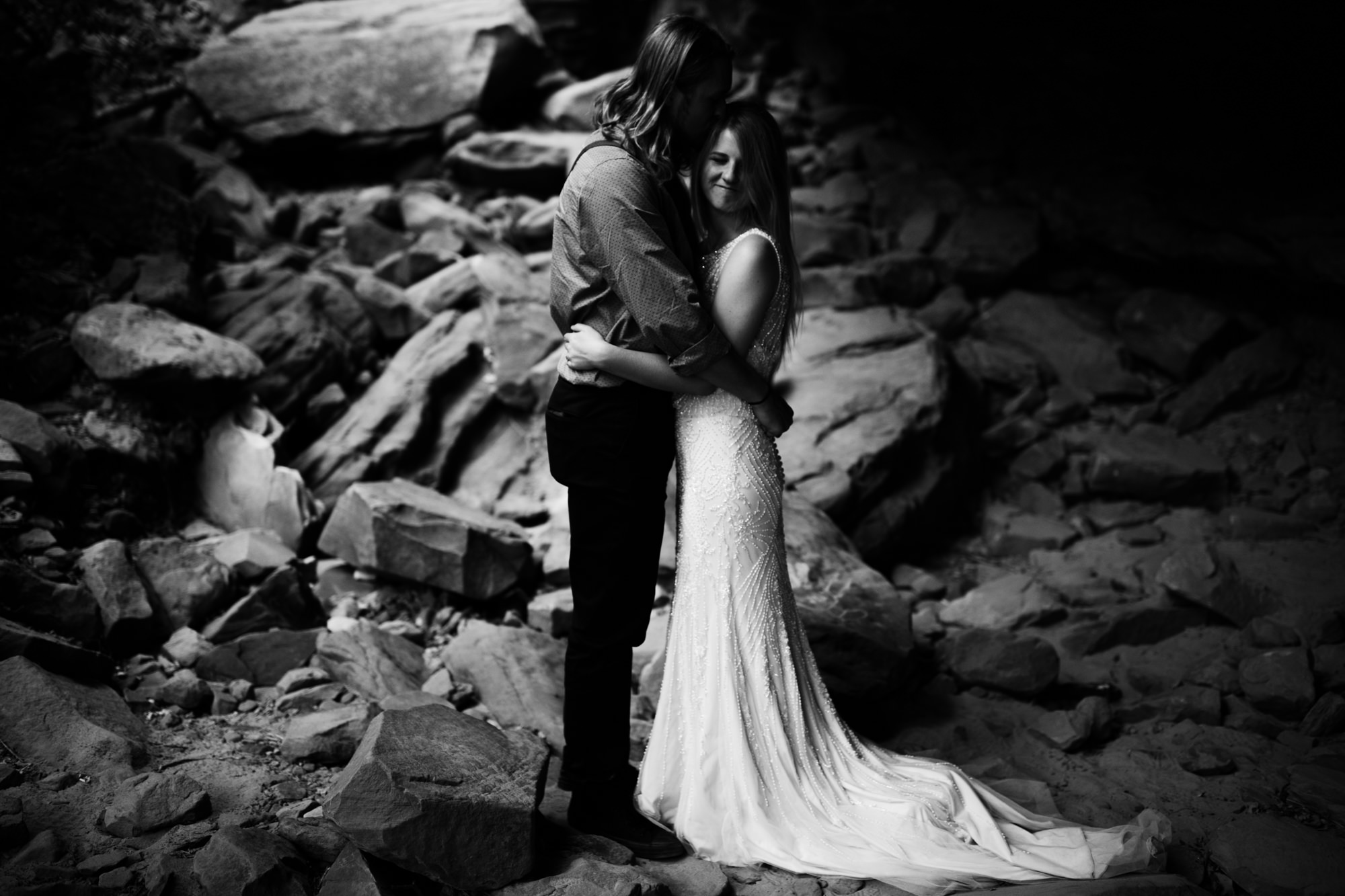 las vegas elopement at the neon museum | bhldn bride | sunset wedding portraits at zion national park | utah adventure wedding photographer | the hearnes adventure photography | www.thehearnes.com