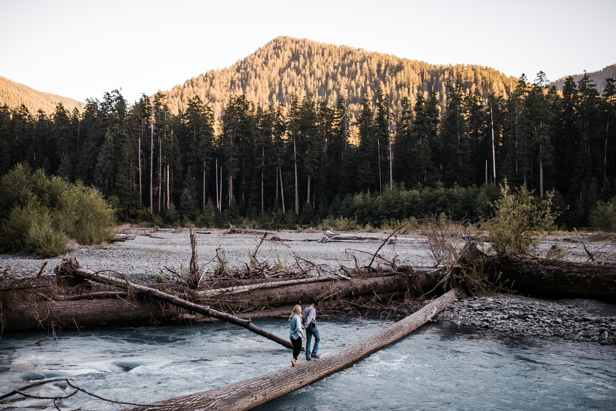 morgan + alex's engagement session in olympic national park | hoh rainforest campsite session | washington adventure wedding photographer