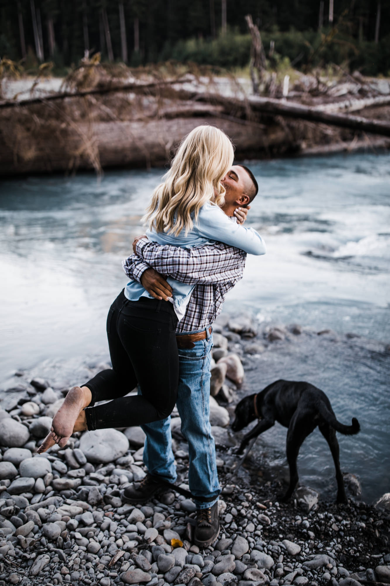 morgan + alex's engagement session in olympic national park | hoh rainforest campsite session | washington adventure wedding photographer