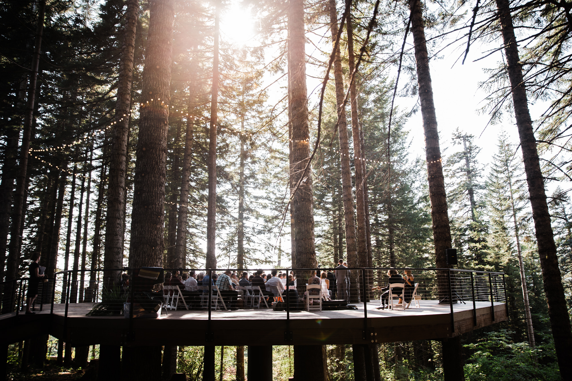 jena + kyler's treehouse wedding | outdoor reception under the stars | washington adventure wedding photographer | the hearnes adventure wedding photography | www.thehearnes.com