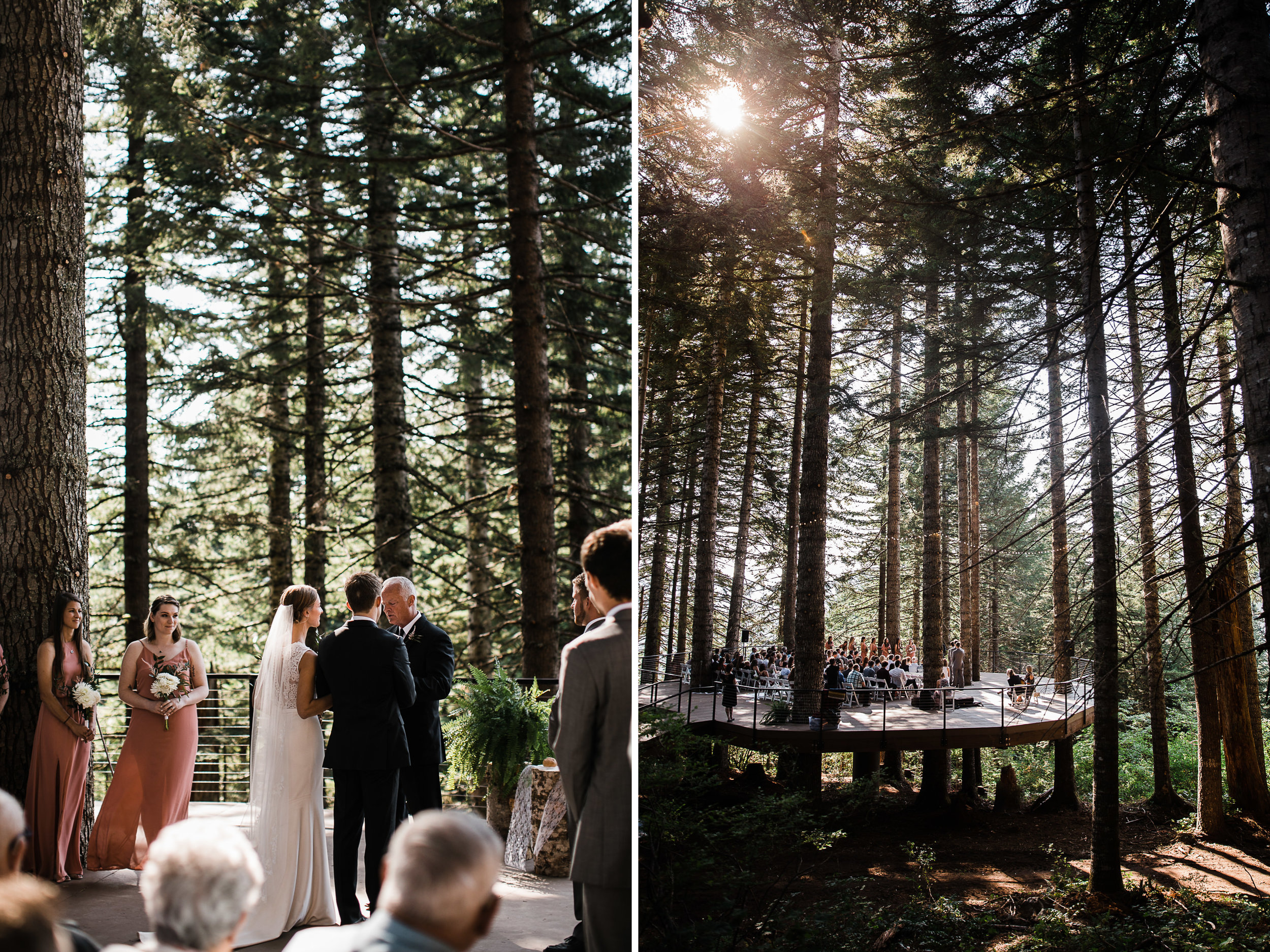 jena + kyler's treehouse wedding | outdoor reception under the stars | washington adventure wedding photographer | the hearnes adventure wedding photography | www.thehearnes.com