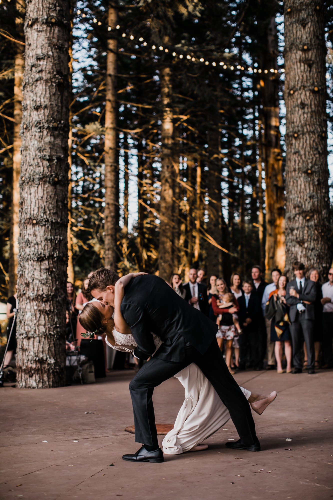 jena + kyler's treehouse wedding | outdoor reception under the stars | washington adventure wedding photographer | the hearnes adventure wedding photography | www.thehearnes.com