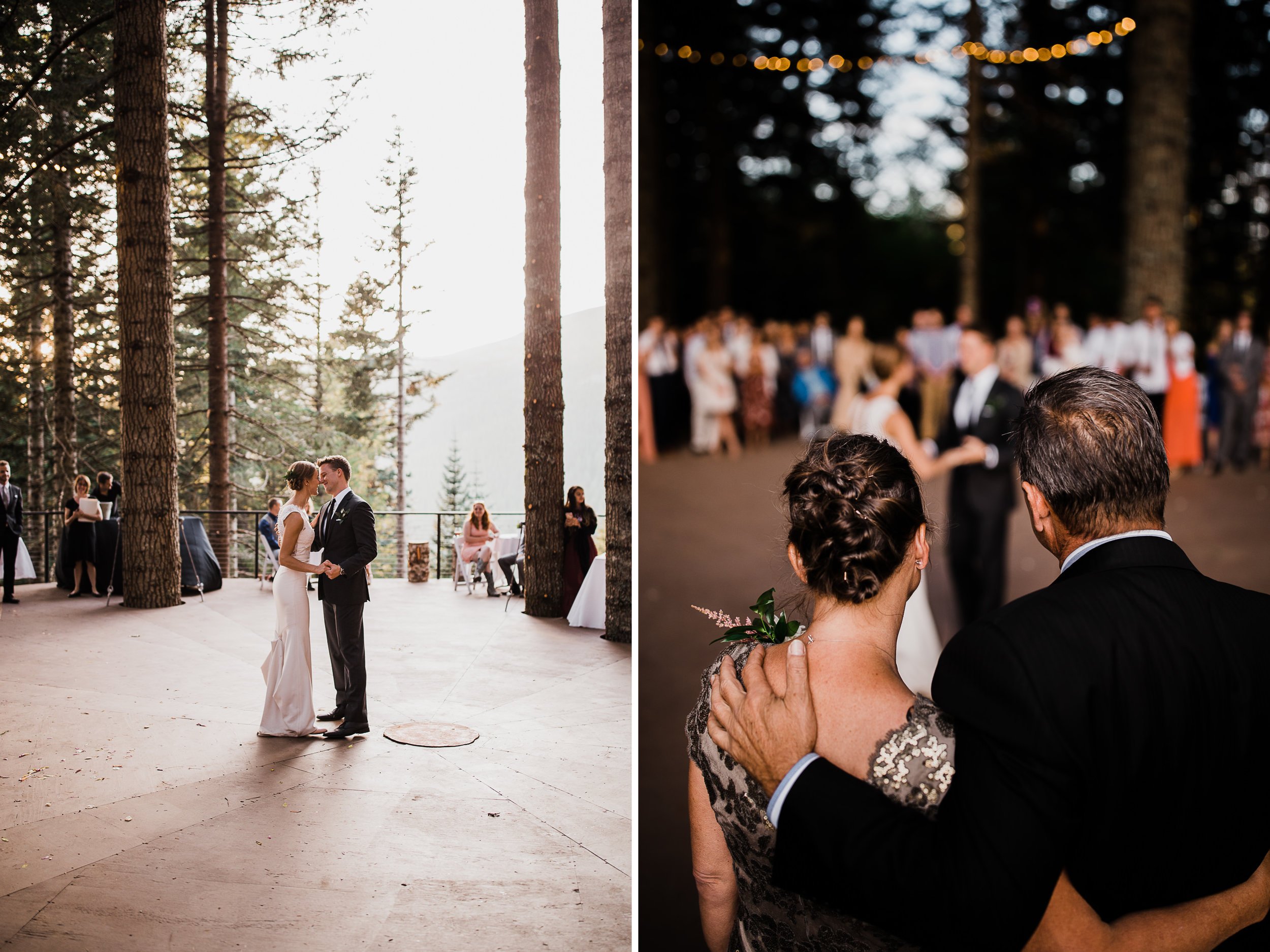 jena + kyler's treehouse wedding | outdoor reception under the stars | washington adventure wedding photographer | the hearnes adventure wedding photography | www.thehearnes.com