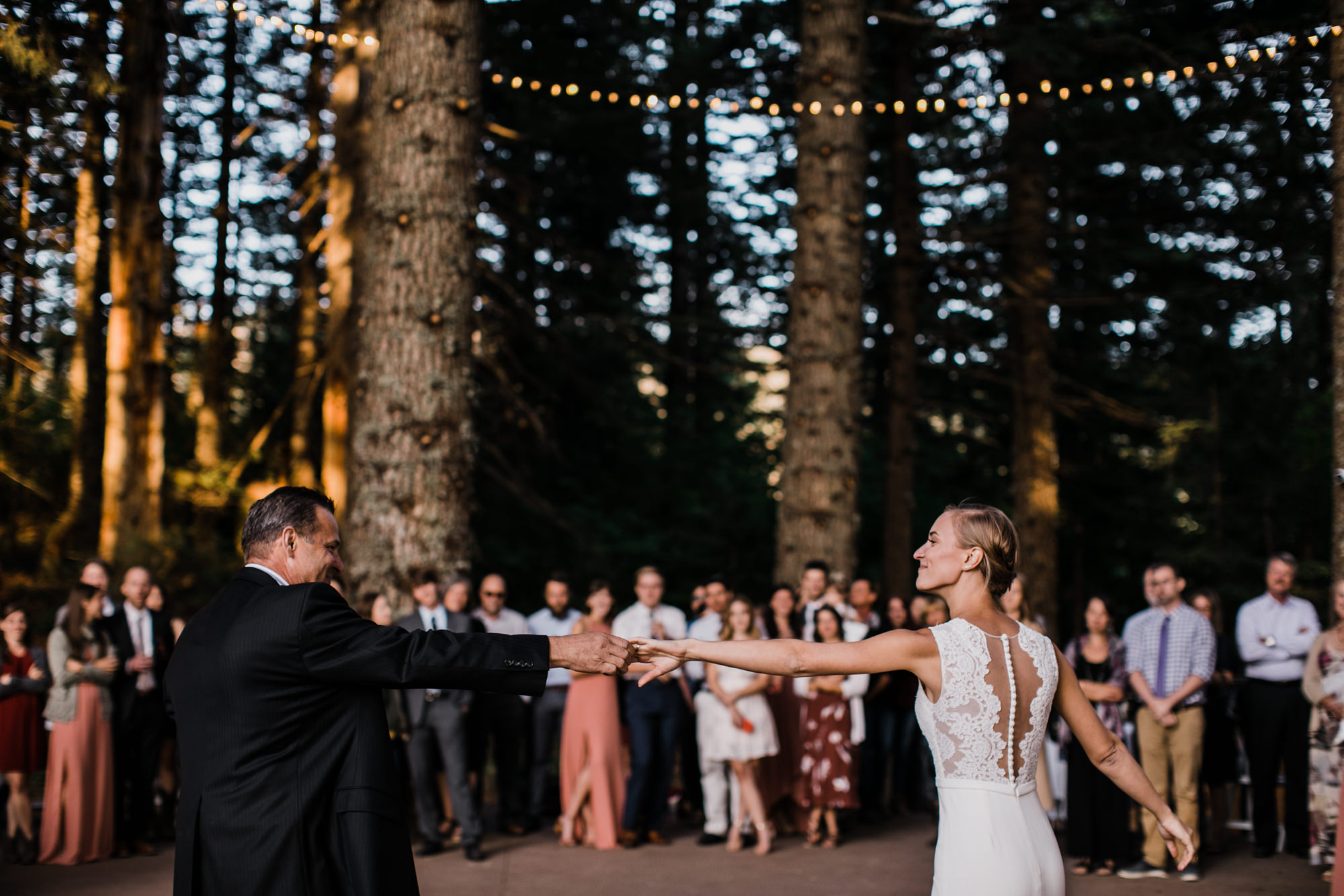jena + kyler's treehouse wedding | outdoor reception under the stars | washington adventure wedding photographer | the hearnes adventure wedding photography | www.thehearnes.com