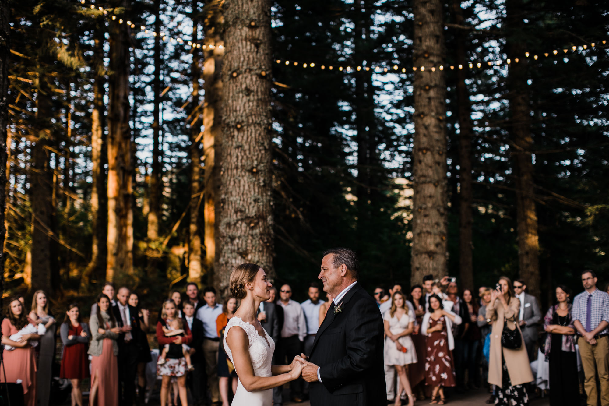 jena + kyler's treehouse wedding | outdoor reception under the stars | washington adventure wedding photographer | the hearnes adventure wedding photography | www.thehearnes.com