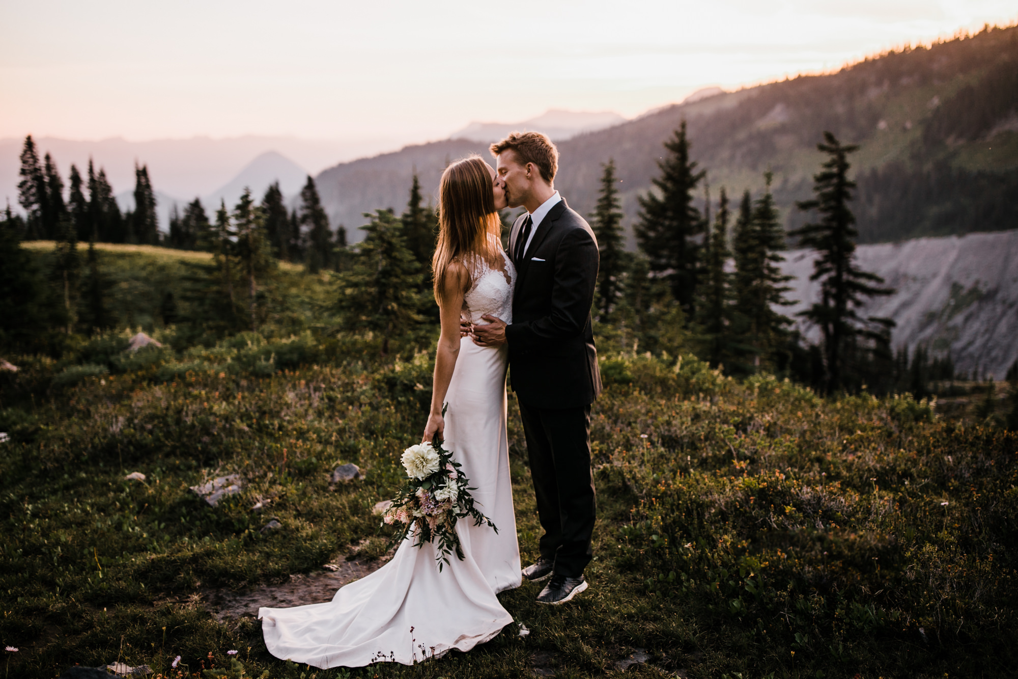 jena + kyler's wedding day-after session in mount rainier national park | washington adventure wedding photographer | the hearnes adventure photography | www.thehearnes.com