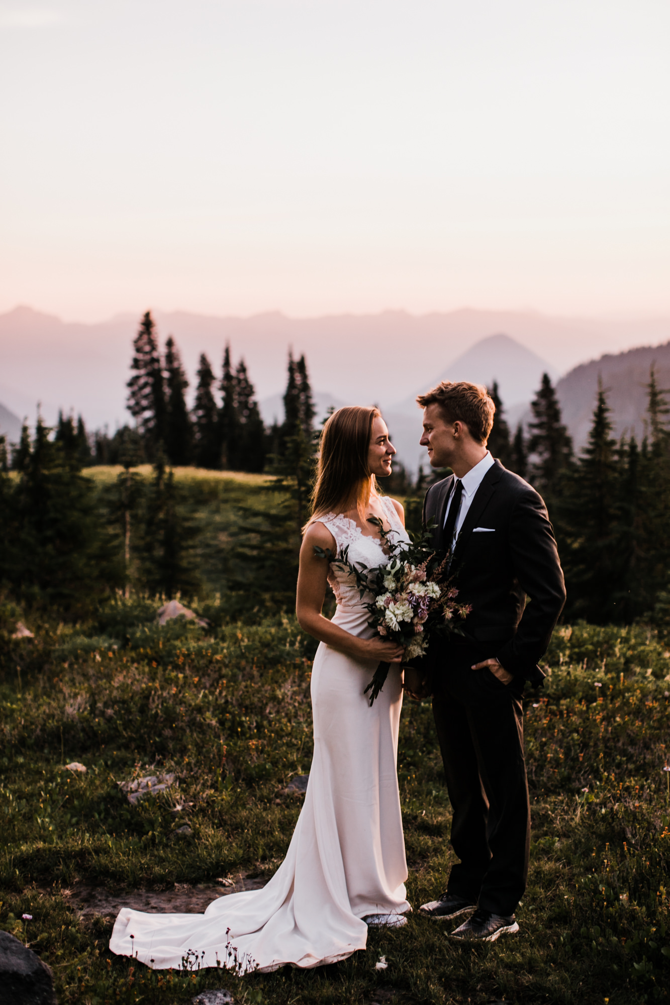 jena + kyler's wedding day-after session in mount rainier national park | washington adventure wedding photographer | the hearnes adventure photography | www.thehearnes.com