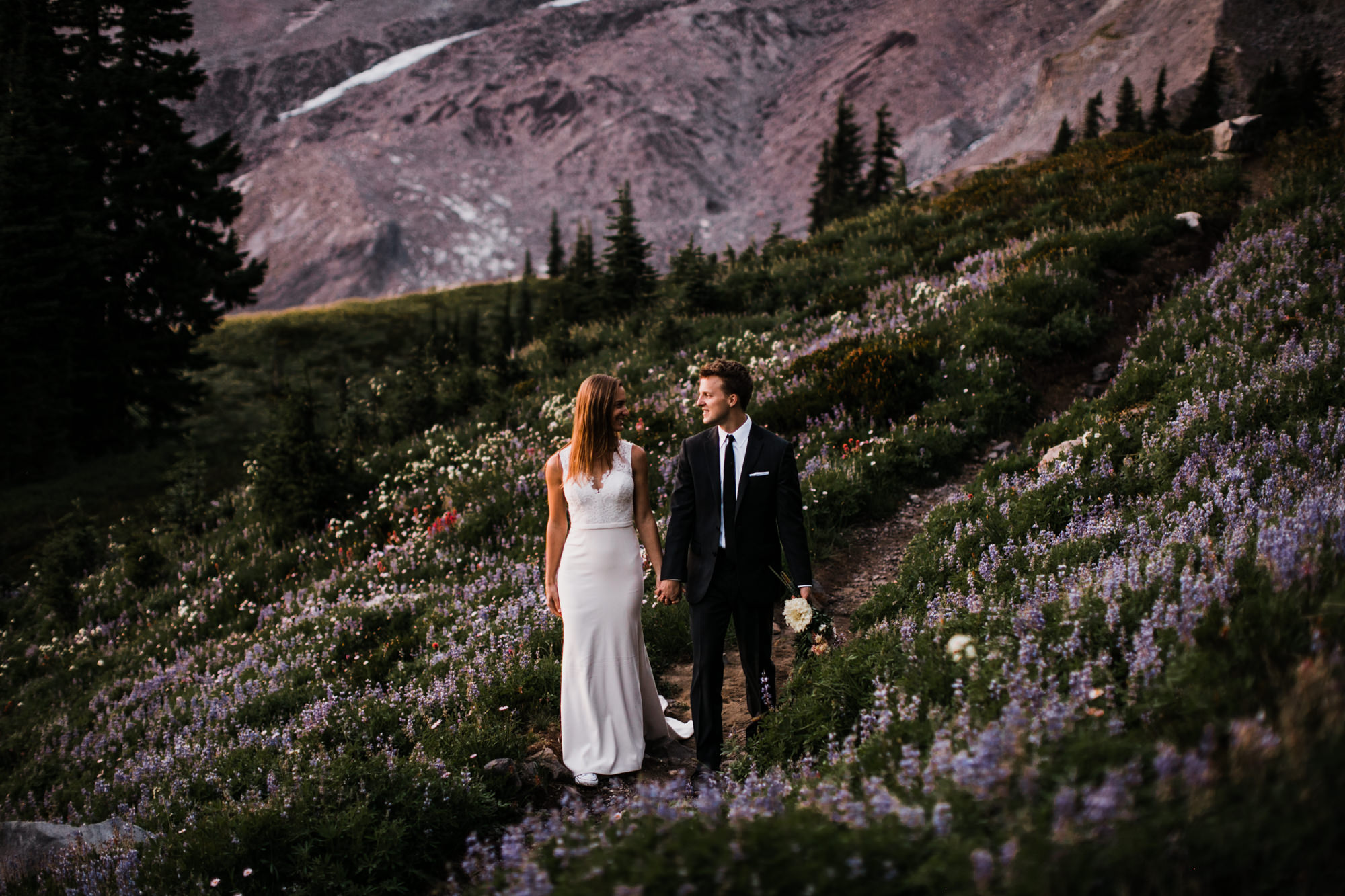 jena + kyler's wedding day-after session in mount rainier national park | washington adventure wedding photographer | the hearnes adventure photography | www.thehearnes.com