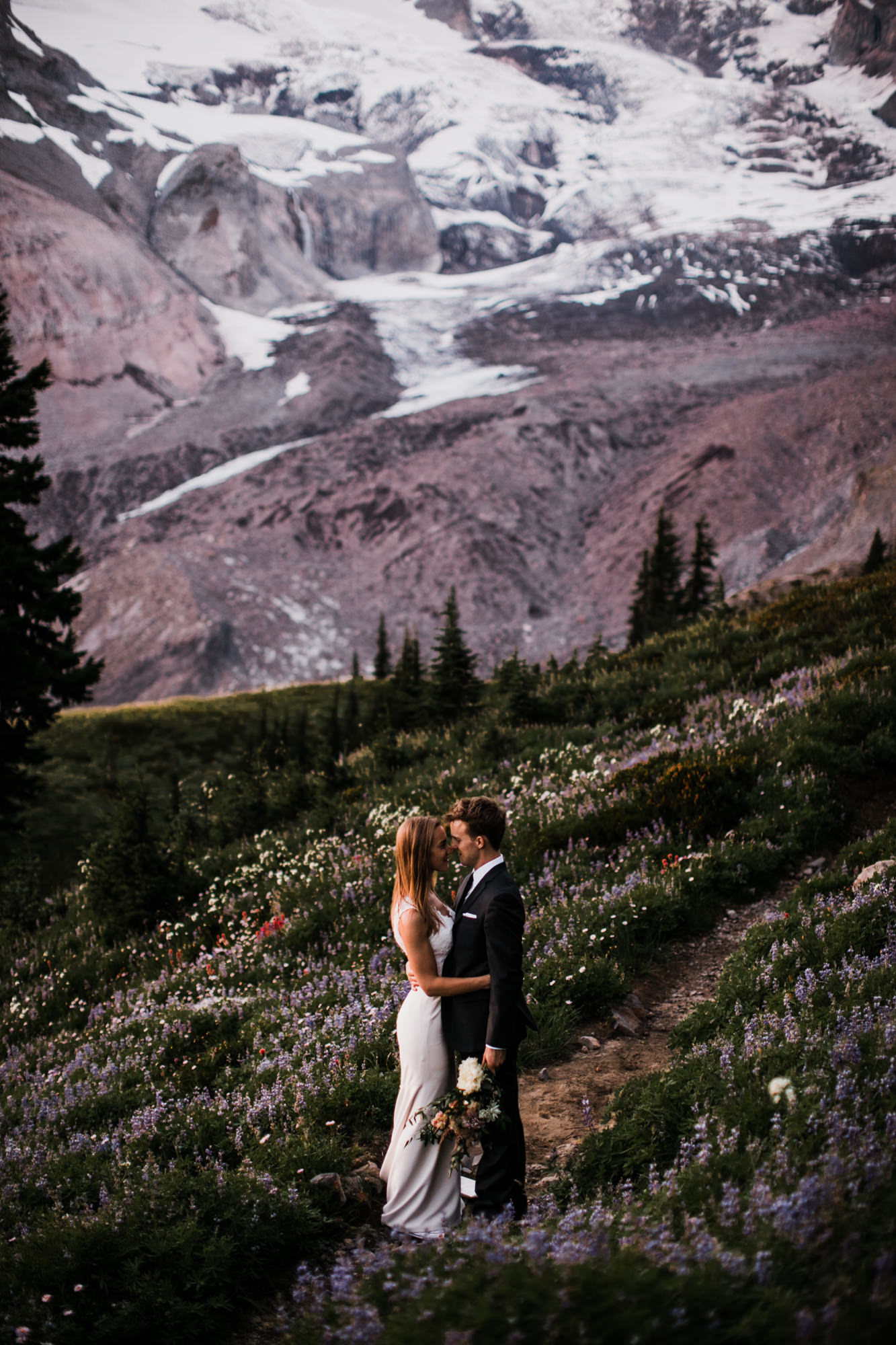 jena + kyler's wedding day-after session in mount rainier national park | washington adventure wedding photographer | the hearnes adventure photography | www.thehearnes.com