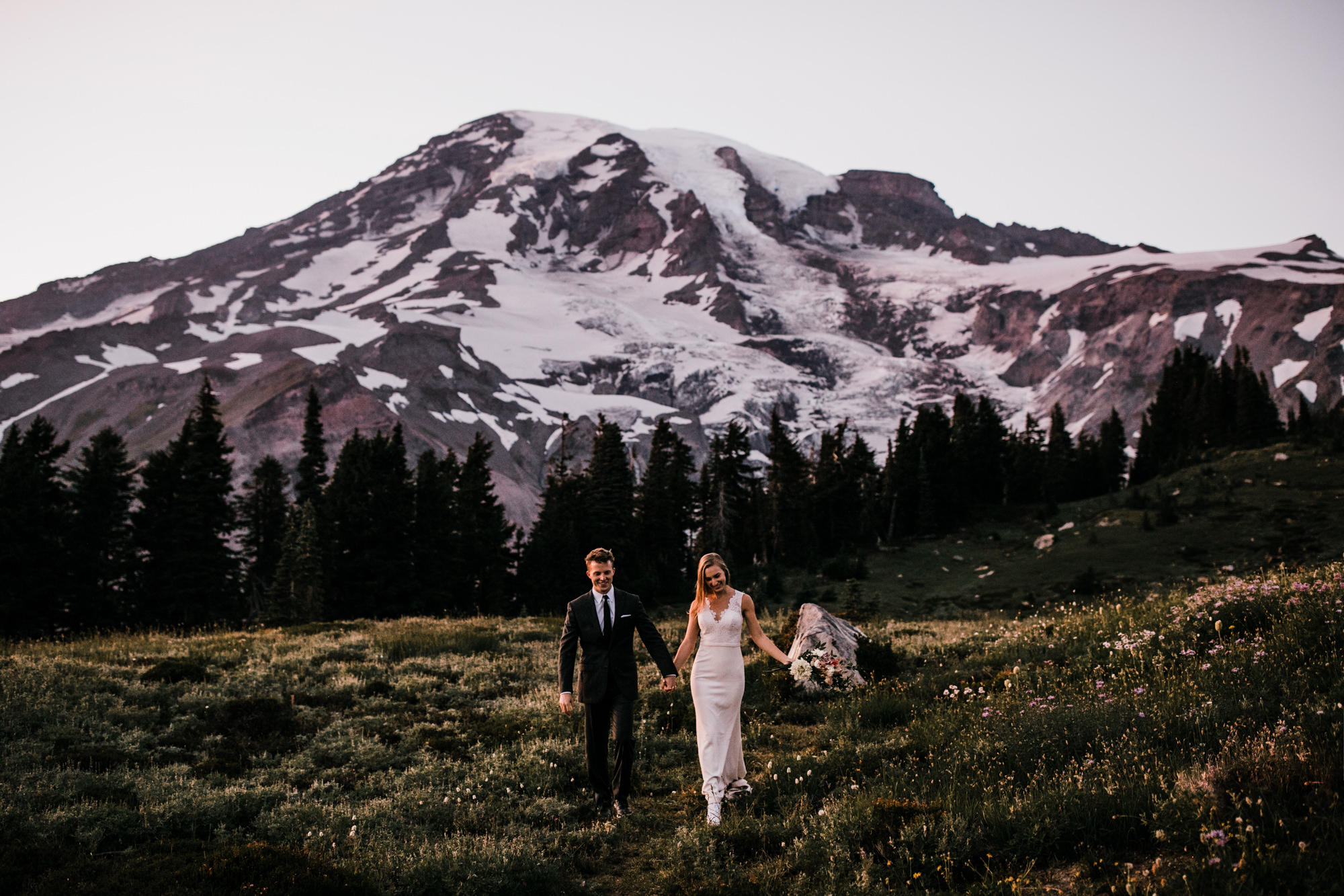 jena + kyler's wedding day-after session in mount rainier national park | washington adventure wedding photographer | the hearnes adventure photography | www.thehearnes.com