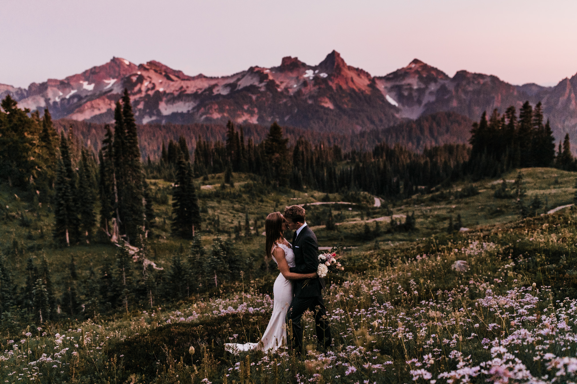 jena + kyler's wedding day-after session in mount rainier national park | washington adventure wedding photographer | the hearnes adventure photography | www.thehearnes.com