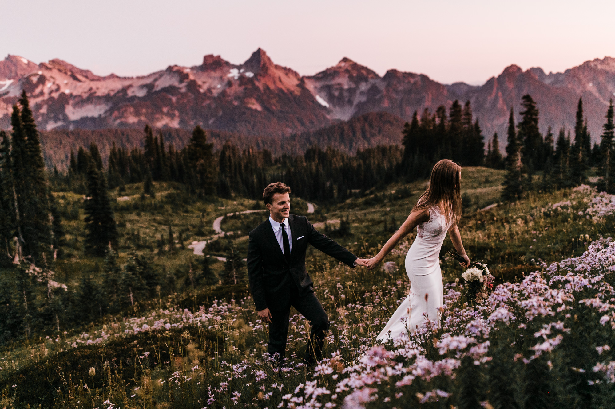 jena + kyler's wedding day-after session in mount rainier national park | washington adventure wedding photographer | the hearnes adventure photography | www.thehearnes.com