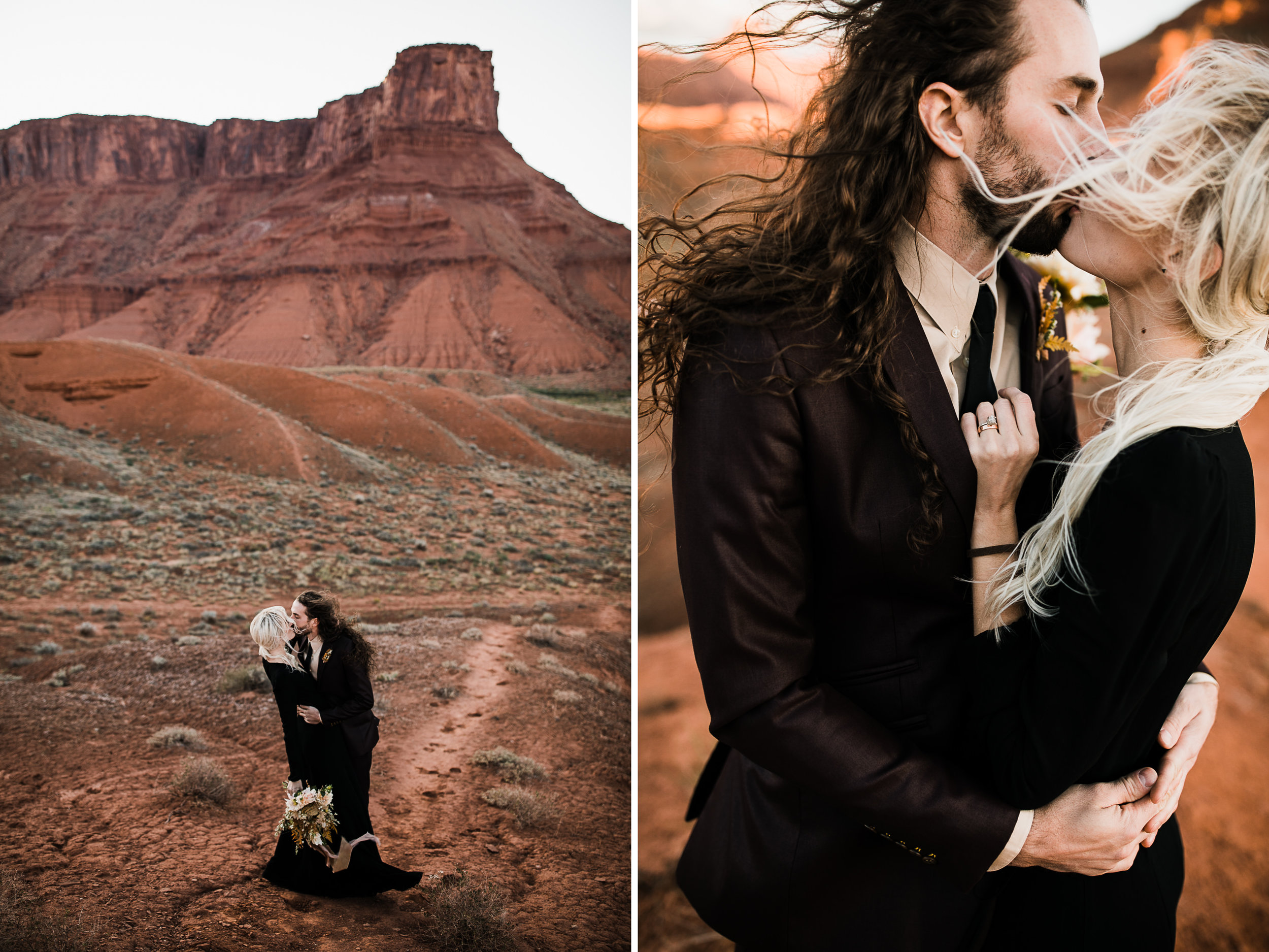 Moab desert elopement inspiration | moab, utah intimate wedding and elopement photographer | the hearnes adventure photography | www.thehearnes.com