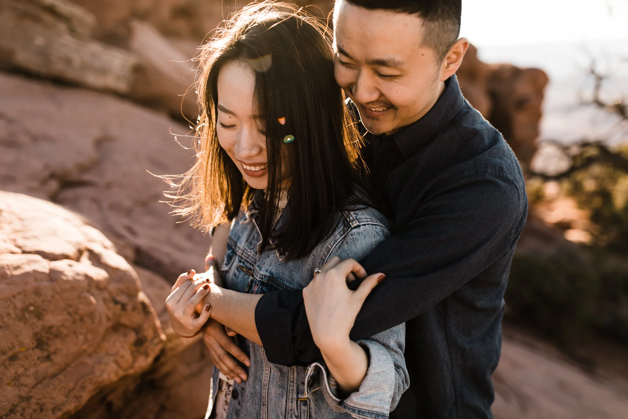 julie + ray's adventurous desert engagement session | canyonlands national park | utah adventure elopement photographer | the hearnes adventure photography | www.thehearnes.com