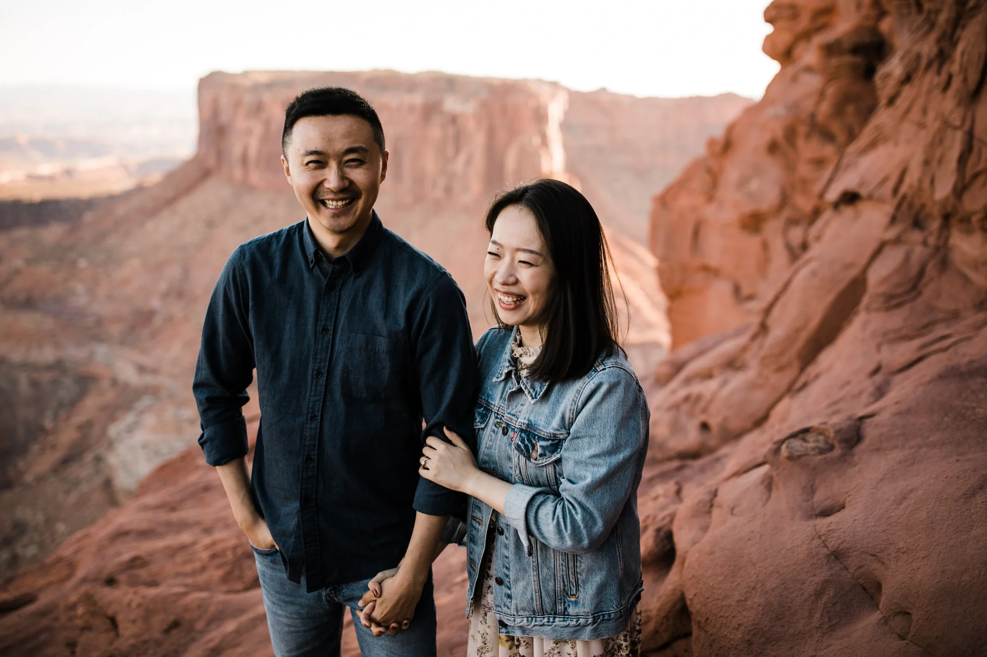 julie + ray's adventurous desert engagement session | canyonlands national park | utah adventure elopement photographer | the hearnes adventure photography | www.thehearnes.com