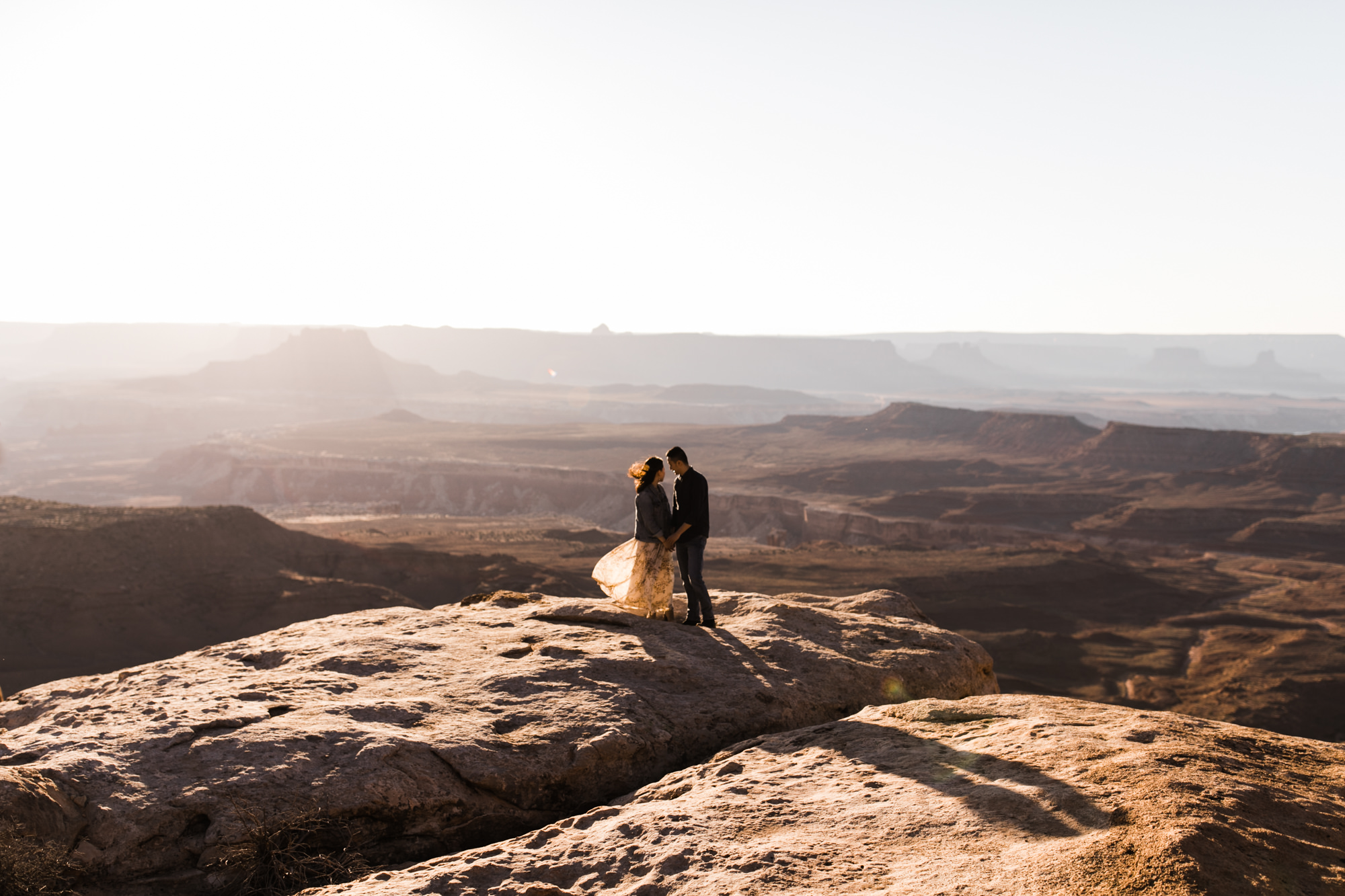 julie + ray's adventurous desert engagement session | canyonlands national park | utah adventure elopement photographer | the hearnes adventure photography | www.thehearnes.com