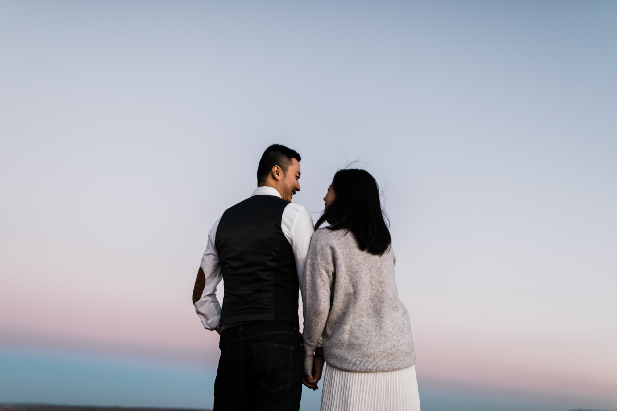 julie + ray's adventurous desert engagement session | canyonlands national park | utah adventure elopement photographer | the hearnes adventure photography | www.thehearnes.com