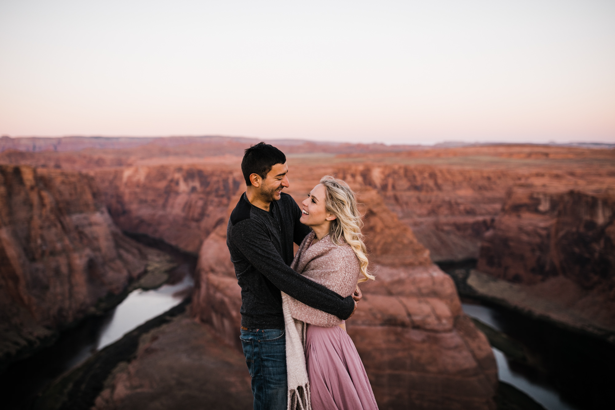 chelsea + jorge's day-after wedding adventure session in page, arizona | horseshoe bend | adventure elopement photographer | the hearnes adventure photography | www.thehearnes.com