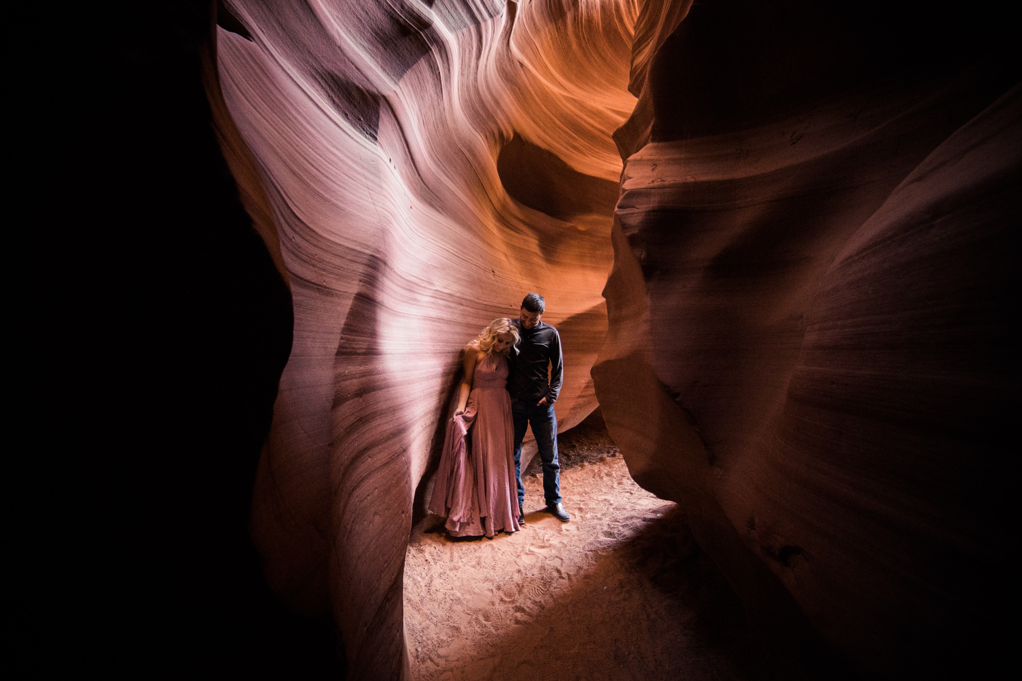 chelsea + jorge's day-after wedding adventure session in page, arizona | antelope canyon | adventure elopement photographer | the hearnes adventure photography | www.thehearnes.com