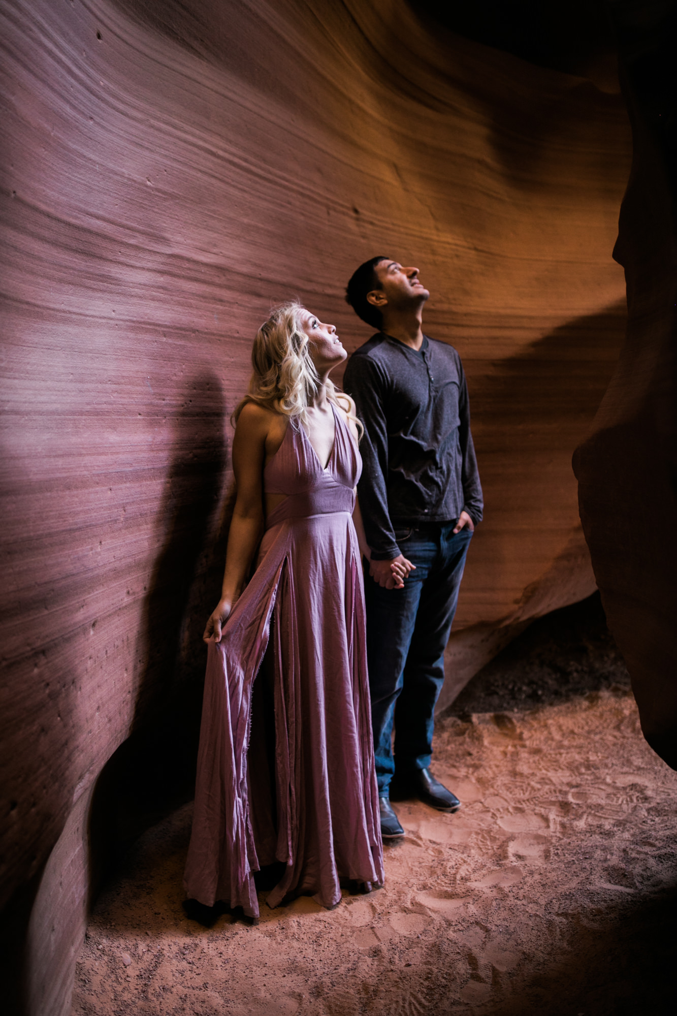 chelsea + jorge's day-after wedding adventure session in page, arizona | antelope canyon | adventure elopement photographer | the hearnes adventure photography | www.thehearnes.com