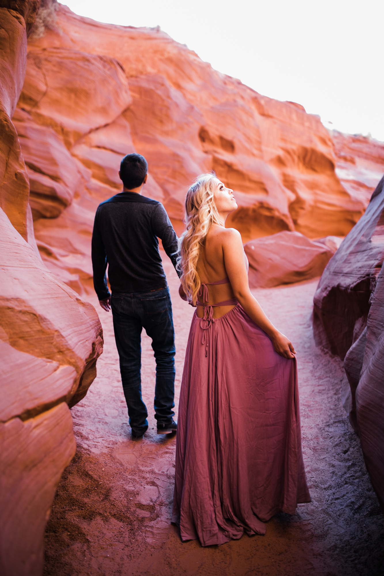 chelsea + jorge's day-after wedding adventure session in page, arizona | antelope canyon | adventure elopement photographer | the hearnes adventure photography | www.thehearnes.com