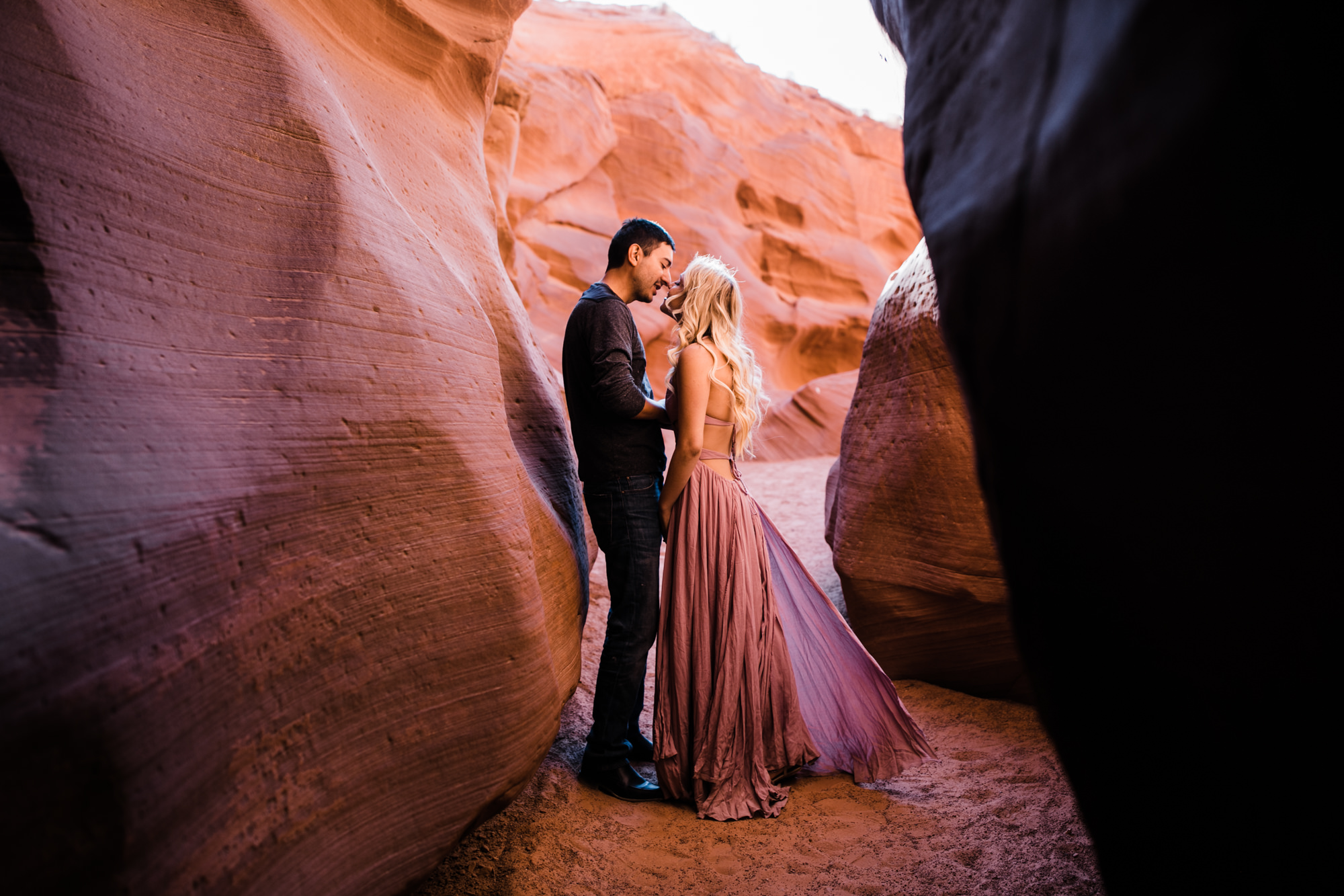 chelsea + jorge's day-after wedding adventure session in page, arizona | antelope canyon | adventure elopement photographer | the hearnes adventure photography | www.thehearnes.com