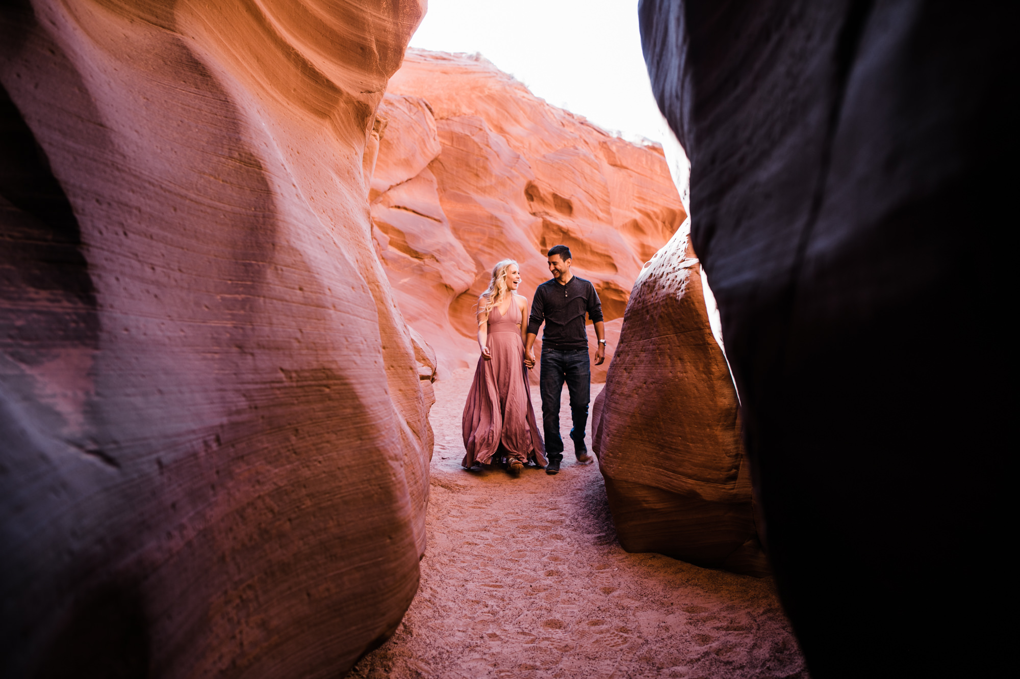 chelsea + jorge's day-after wedding adventure session in page, arizona | antelope canyon | adventure elopement photographer | the hearnes adventure photography | www.thehearnes.com