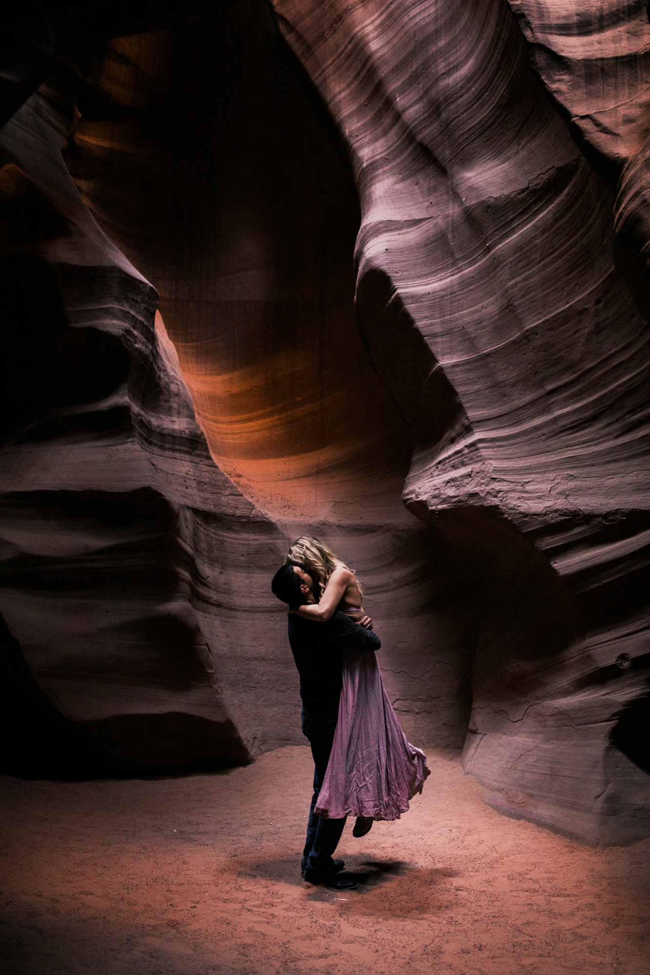 chelsea + jorge's day-after wedding adventure session in page, arizona | antelope canyon | adventure elopement photographer | the hearnes adventure photography | www.thehearnes.com