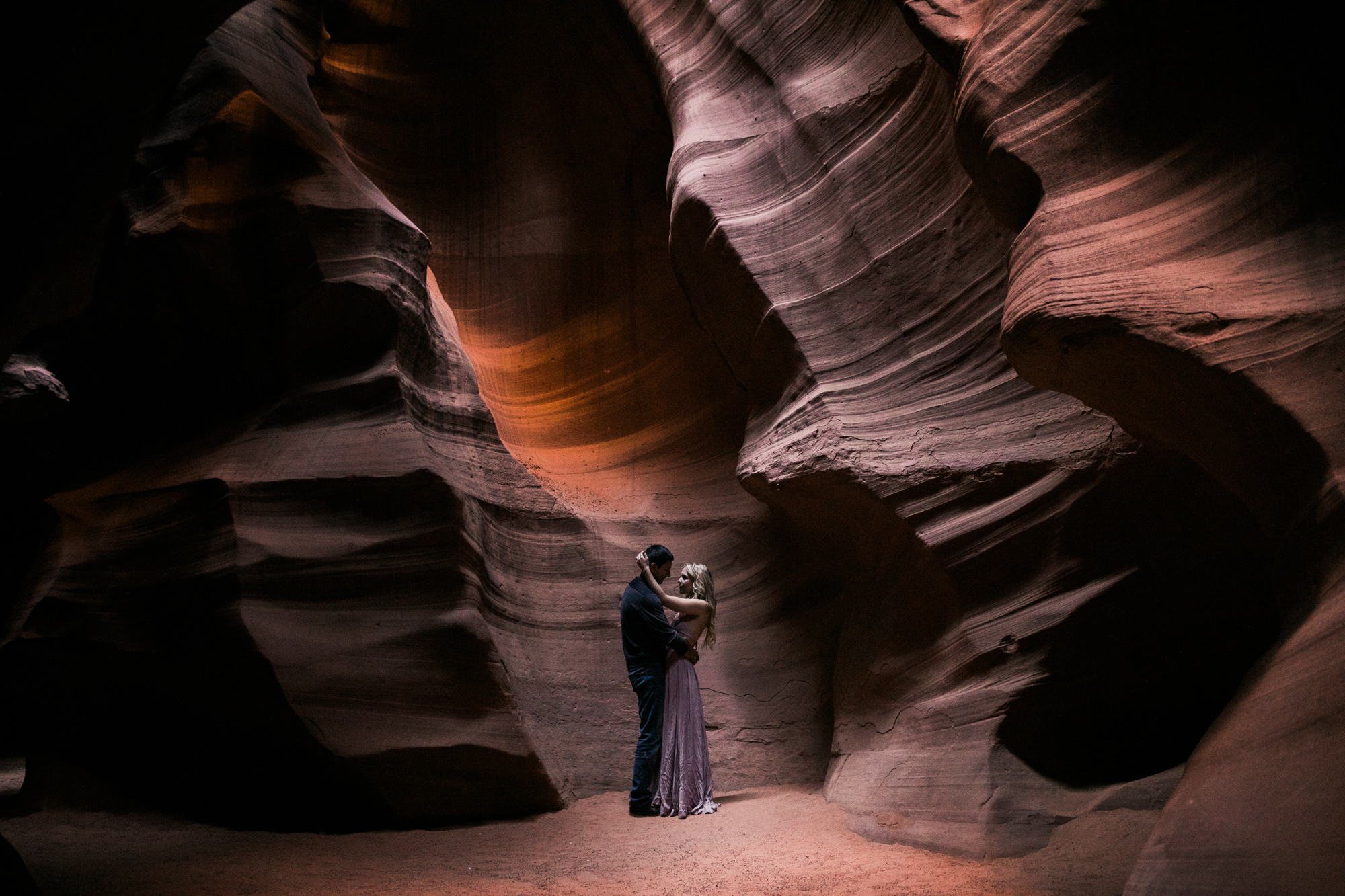 chelsea + jorge's day-after wedding adventure session in page, arizona | antelope canyon | adventure elopement photographer | the hearnes adventure photography | www.thehearnes.com