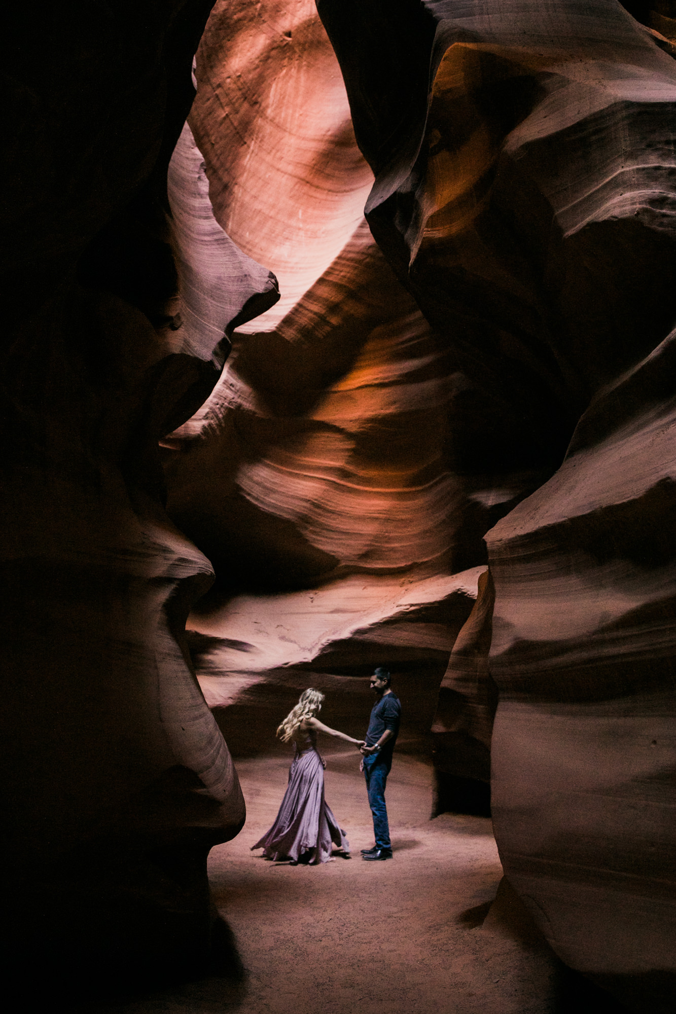 chelsea + jorge's day-after wedding adventure session in page, arizona | antelope canyon | adventure elopement photographer | the hearnes adventure photography | www.thehearnes.com