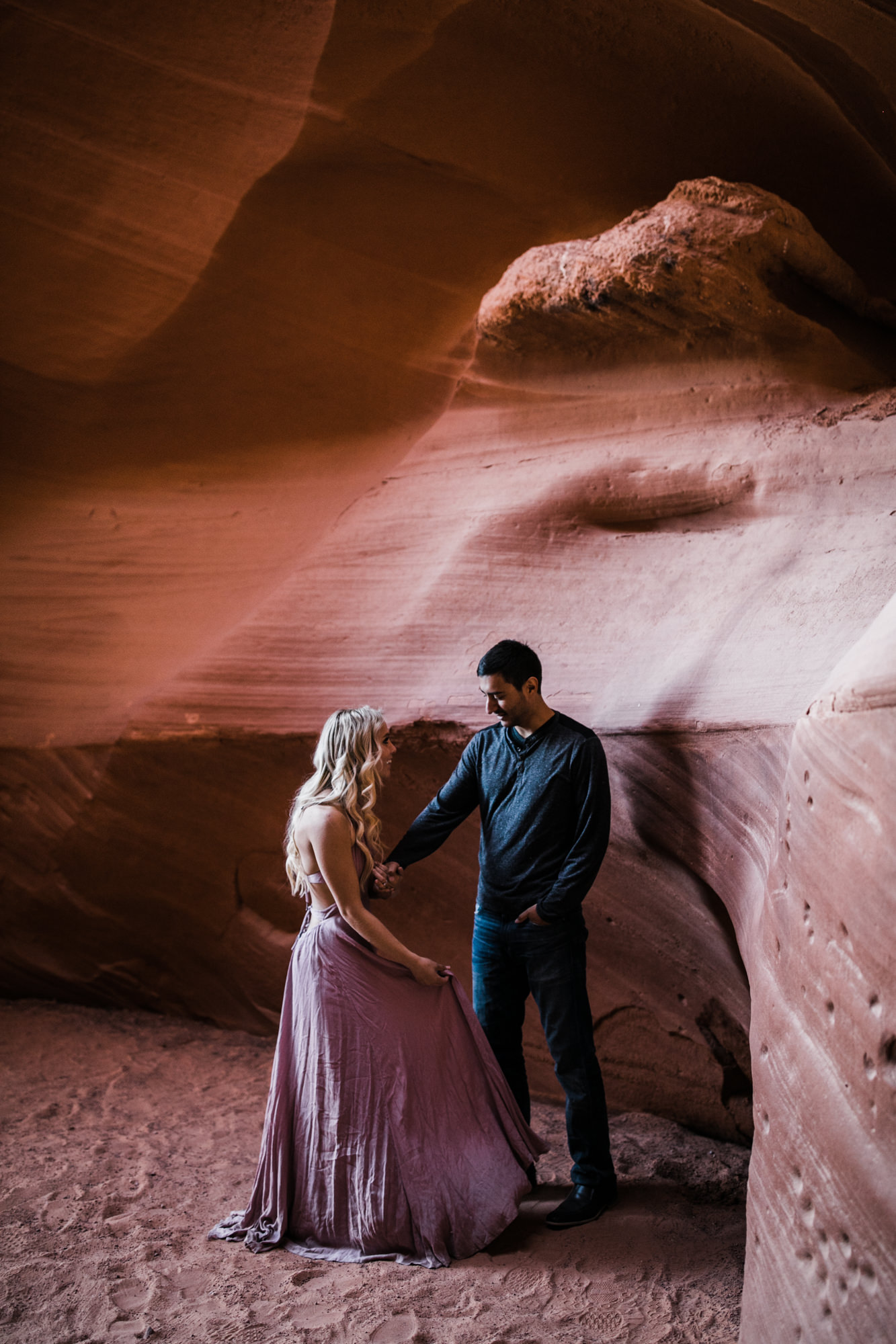 chelsea + jorge's day-after wedding adventure session in page, arizona | antelope canyon | adventure elopement photographer | the hearnes adventure photography | www.thehearnes.com