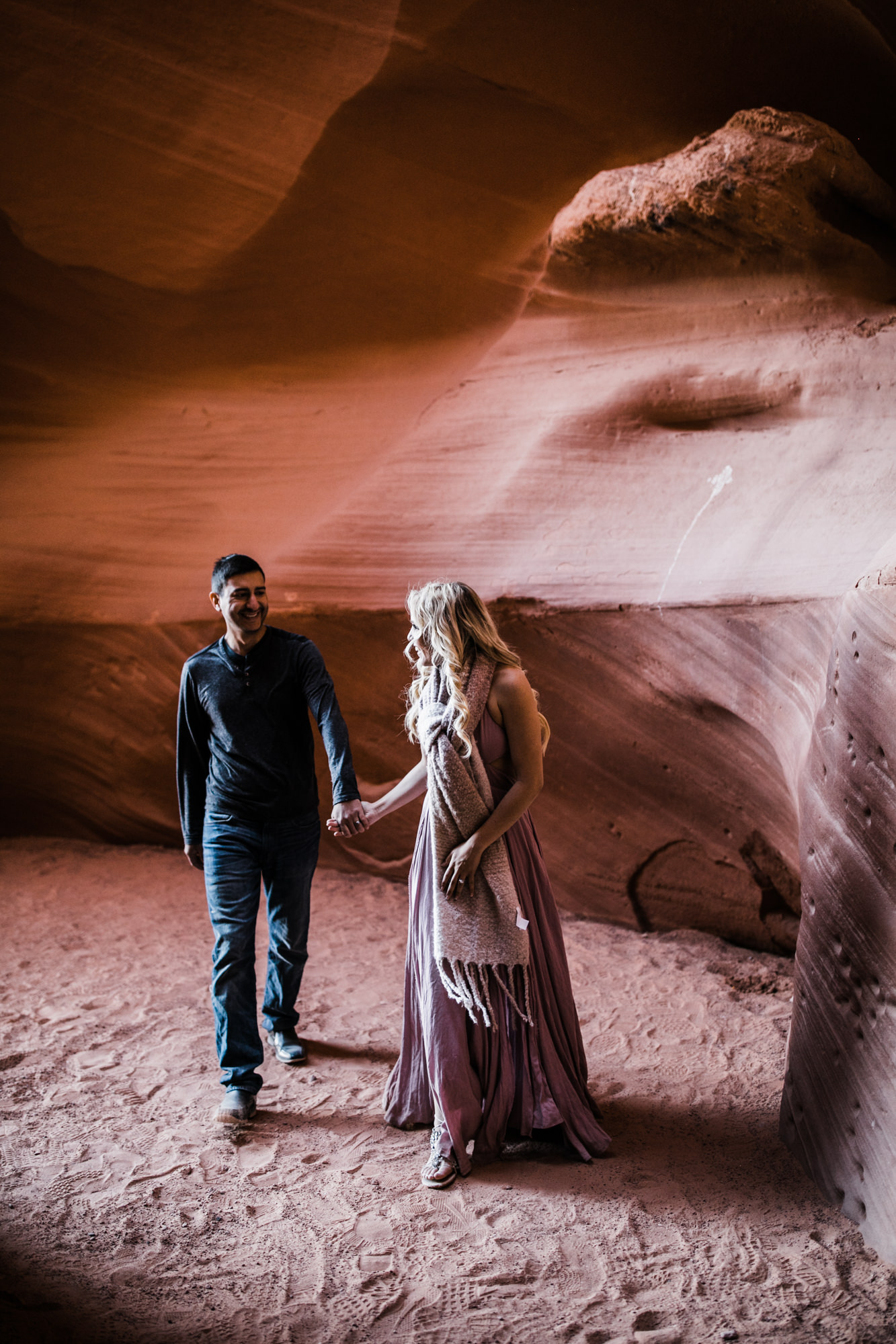 chelsea + jorge's day-after wedding adventure session in page, arizona | antelope canyon | adventure elopement photographer | the hearnes adventure photography | www.thehearnes.com