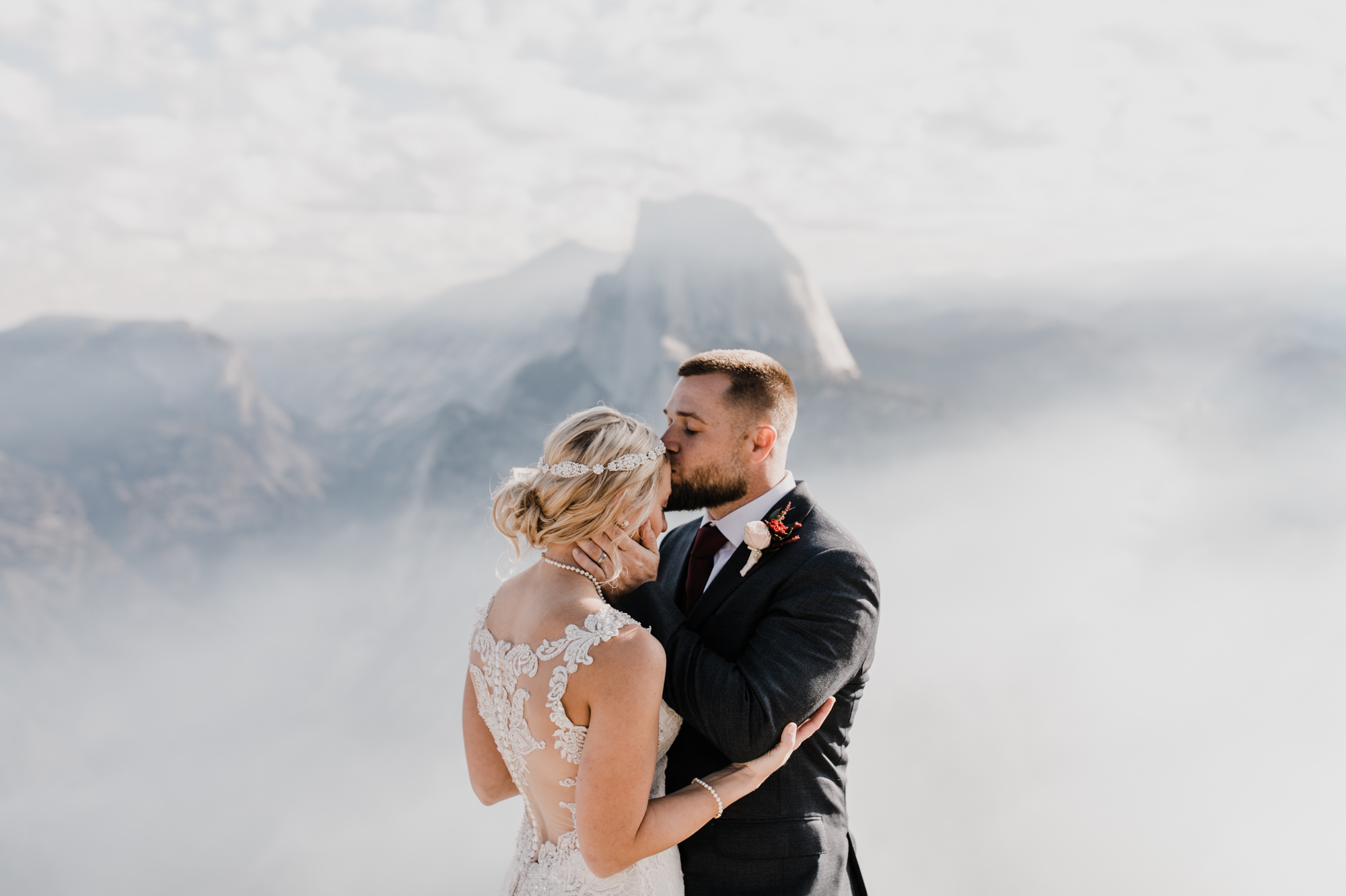 intimate wedding at glacier point | yosemite national park | destination wedding photographer | the hearnes adventure photography | www.thehearnes.com