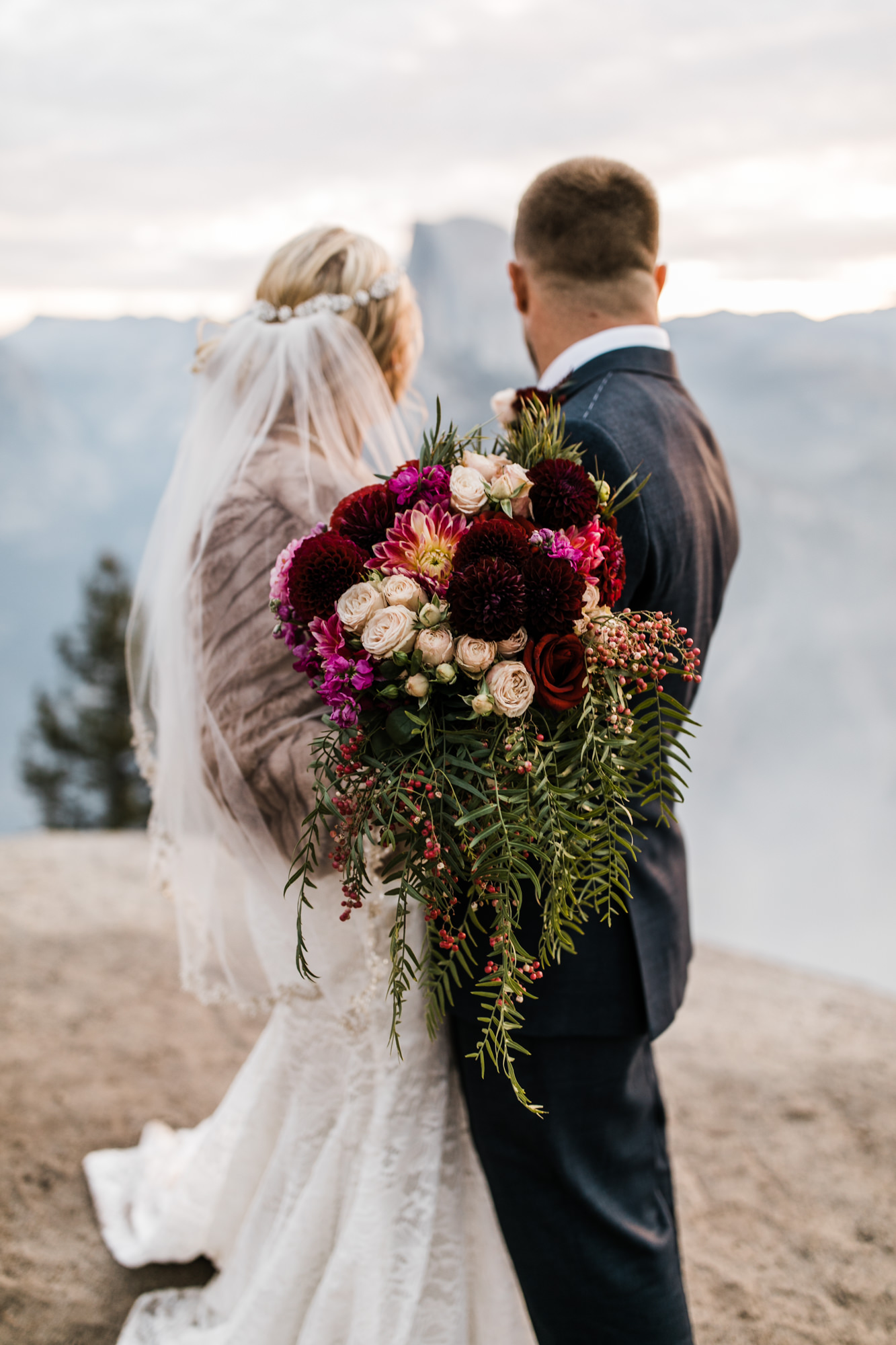 intimate wedding at glacier point | yosemite national park | destination wedding photographer | the hearnes adventure photography | www.thehearnes.com